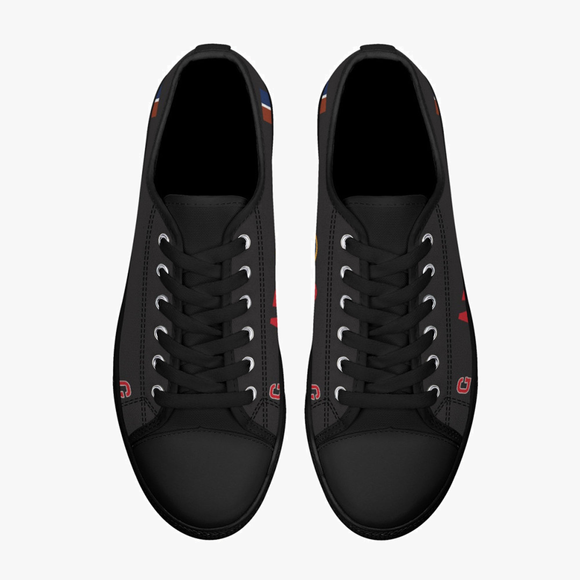 Lancaster "G for George" Low Top Canvas Shoes (Black) - I Love a Hangar