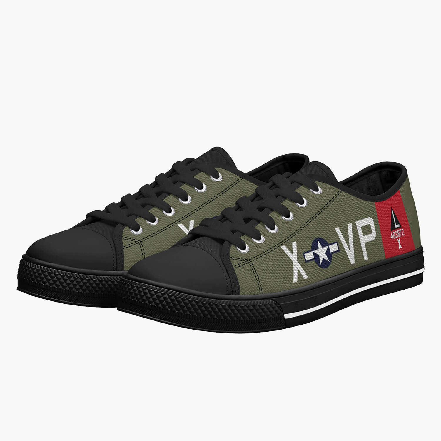 B-17 "Texas Raiders" Low Top Canvas Shoes - I Love a Hangar