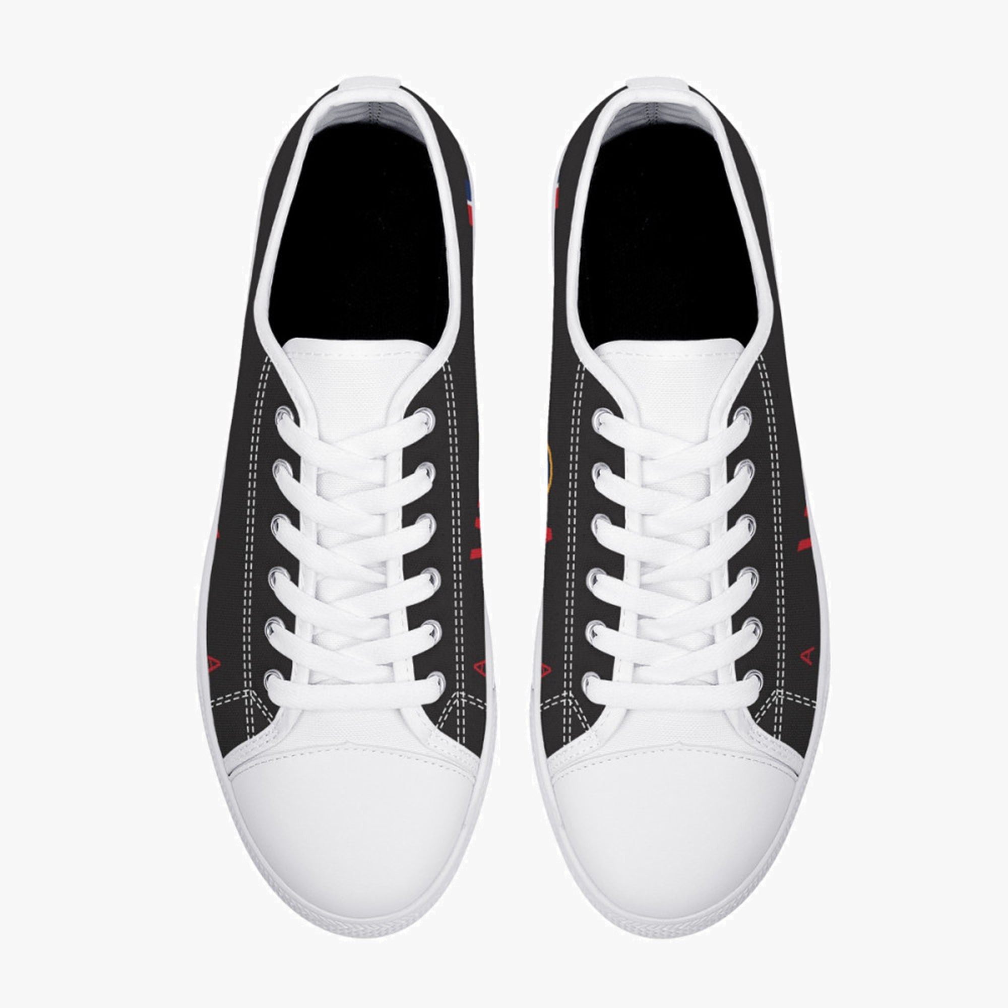 Lancaster "VR-A" Low Top Canvas Shoes (Black) - I Love a Hangar