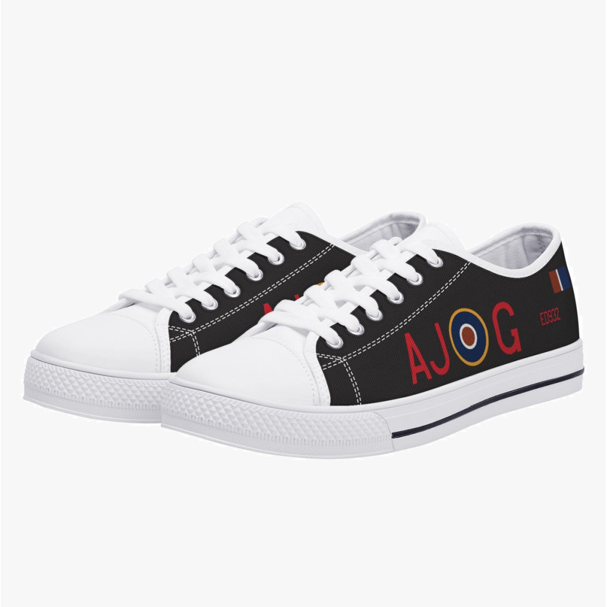 Lancaster "AJ-G" Low Top Canvas Shoes (Black) (Copy) - I Love a Hangar