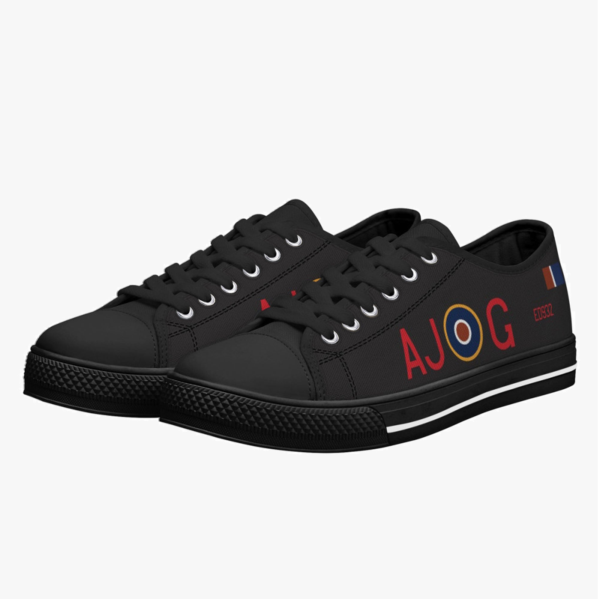 Lancaster "AJ-G" Low Top Canvas Shoes (Black) (Copy) - I Love a Hangar