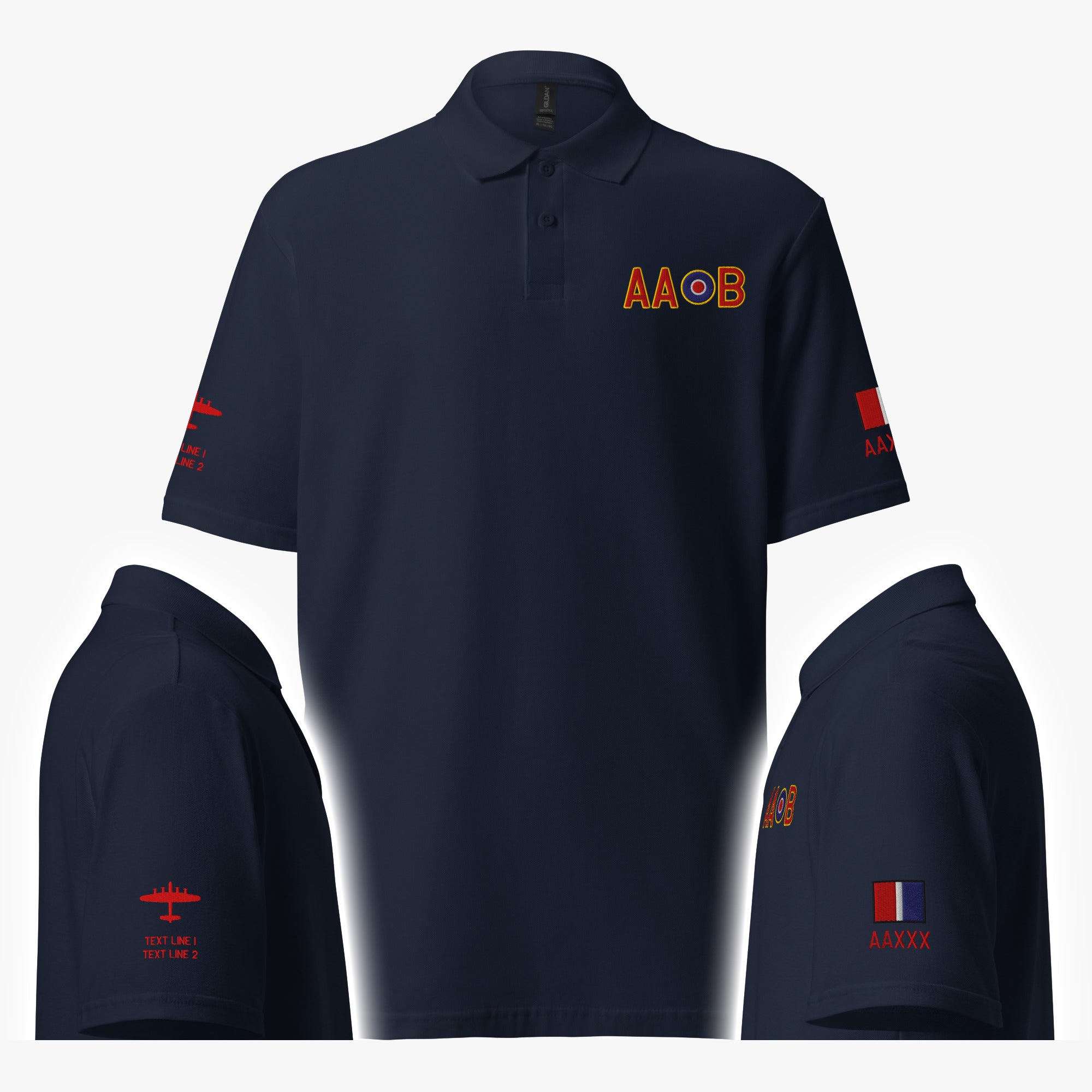Custom RAF/RAAF Markings Unisex Pique Polo Shirt - I Love a Hangar