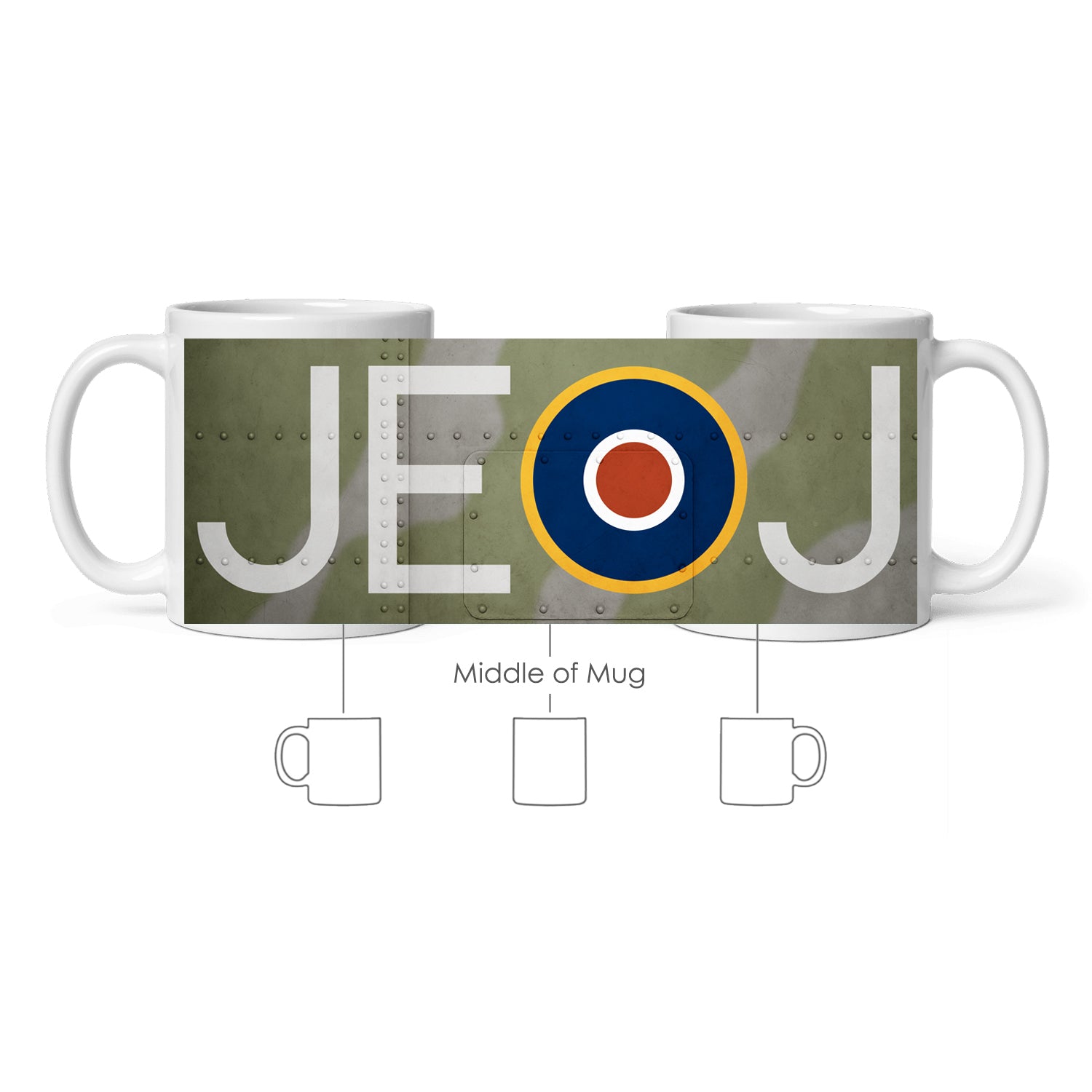 Custom RAF/RAAF Markings White Glossy Mug