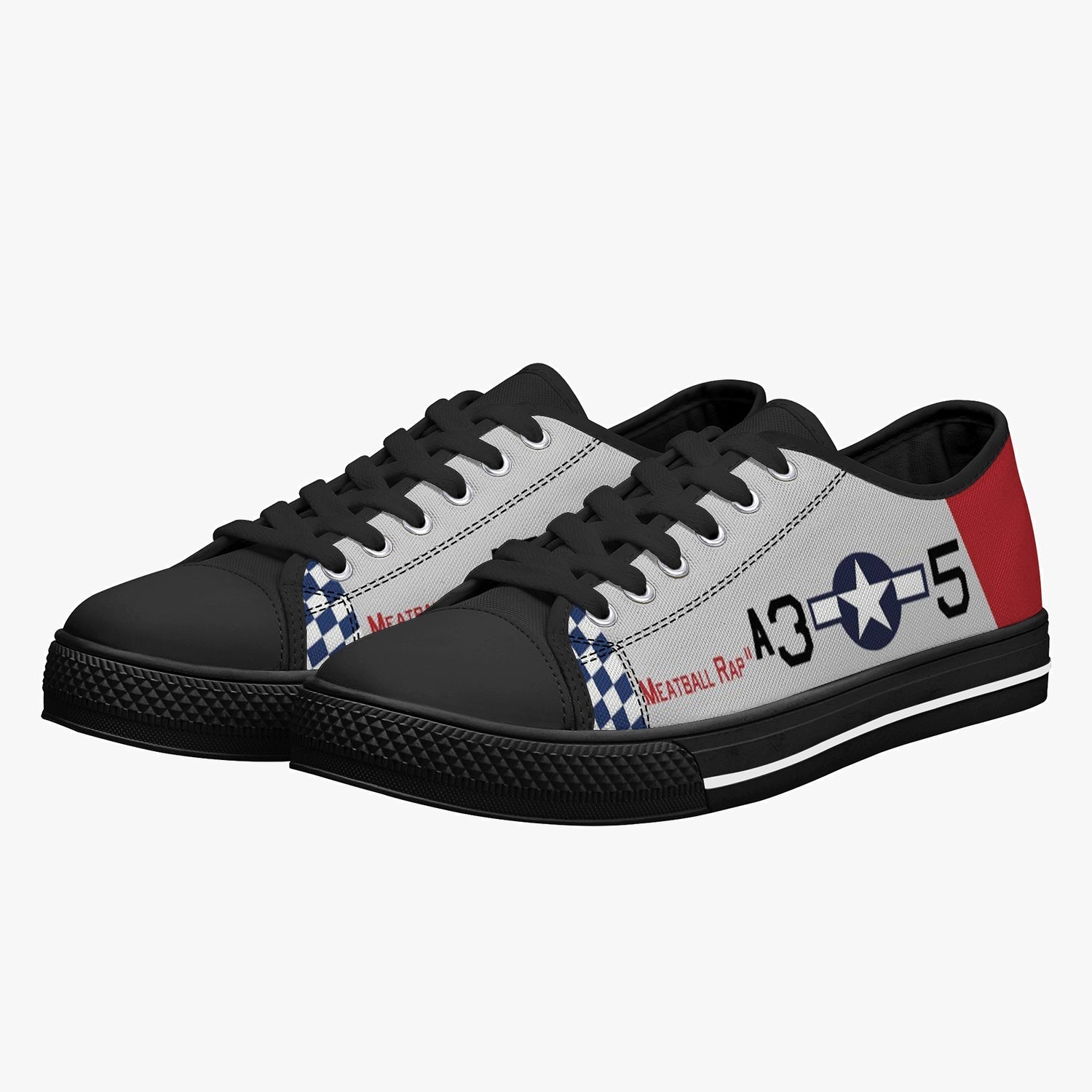 P-51 "Meatball Rap II" Low Top Canvas Shoes - I Love a Hangar