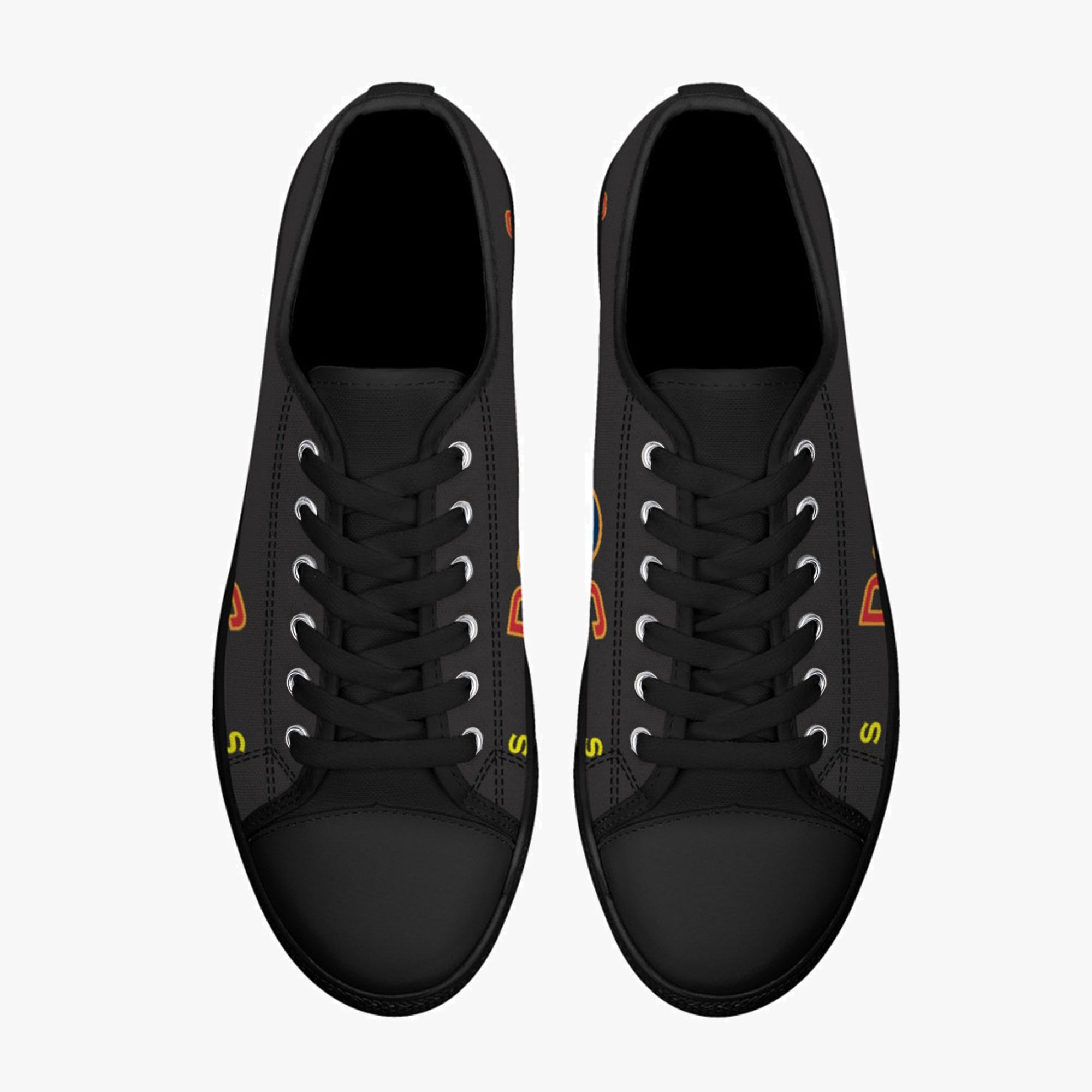 Lancaster "S for Sugar" Low Top Canvas Shoes (Black) - I Love a Hangar