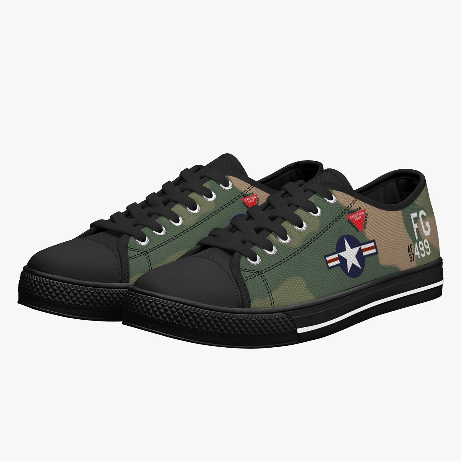 F-4 Phantom II of Daniel "Chappie" James Jr Low Top Canvas Shoes - I Love a Hangar