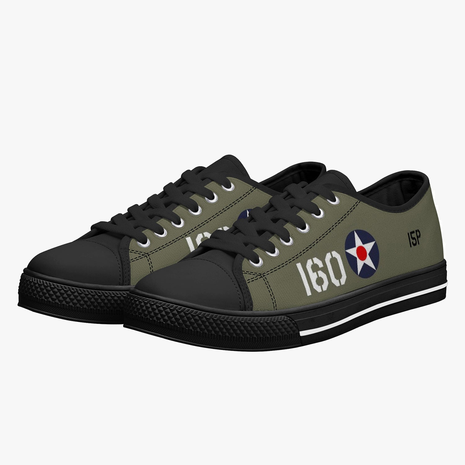P-40 "#160" of 2LT George Welch Low Top Canvas Shoes - I Love a Hangar