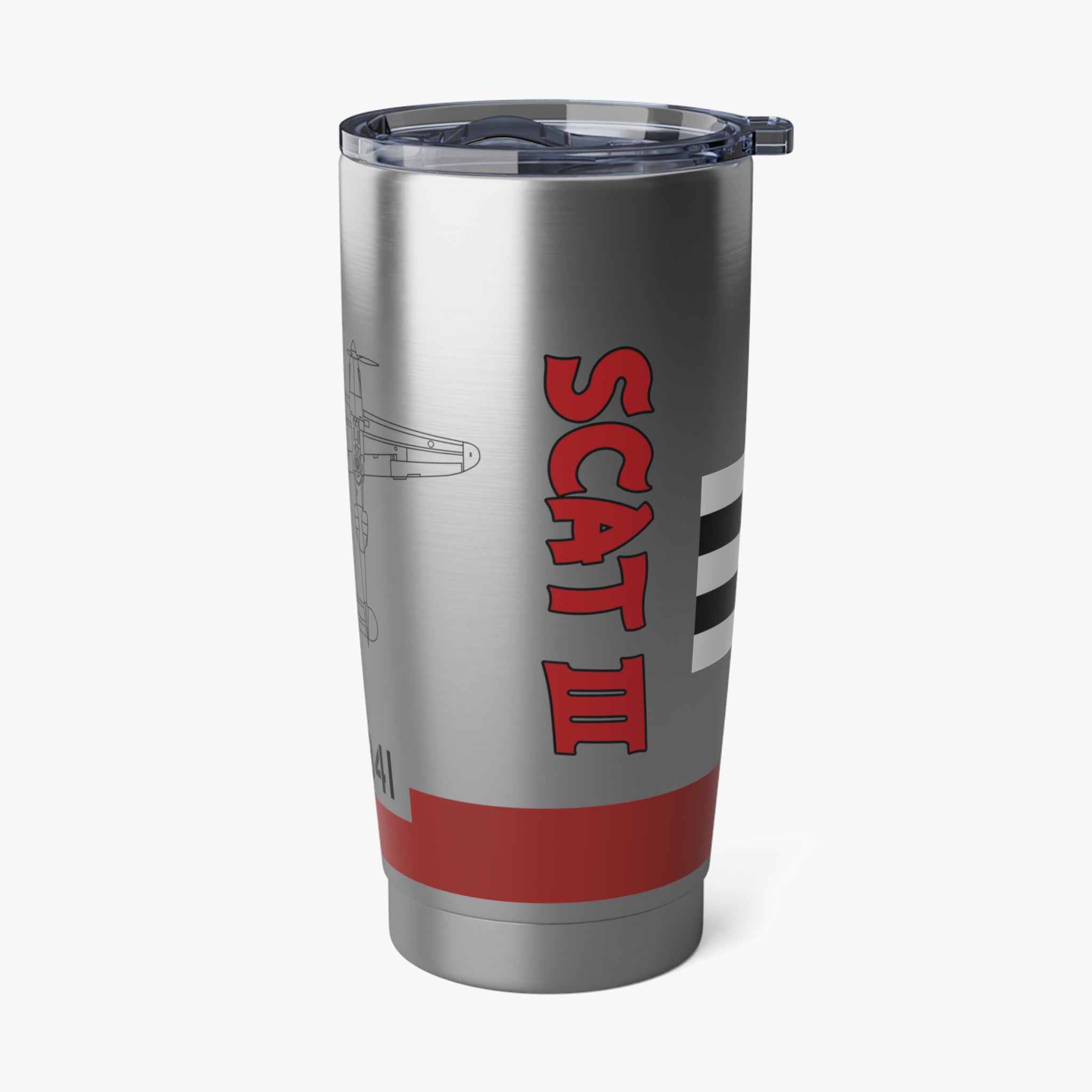 P-38 "SCAT III" Inspired 20oz (590ml) Stainless Steel Tumbler - I Love a Hangar