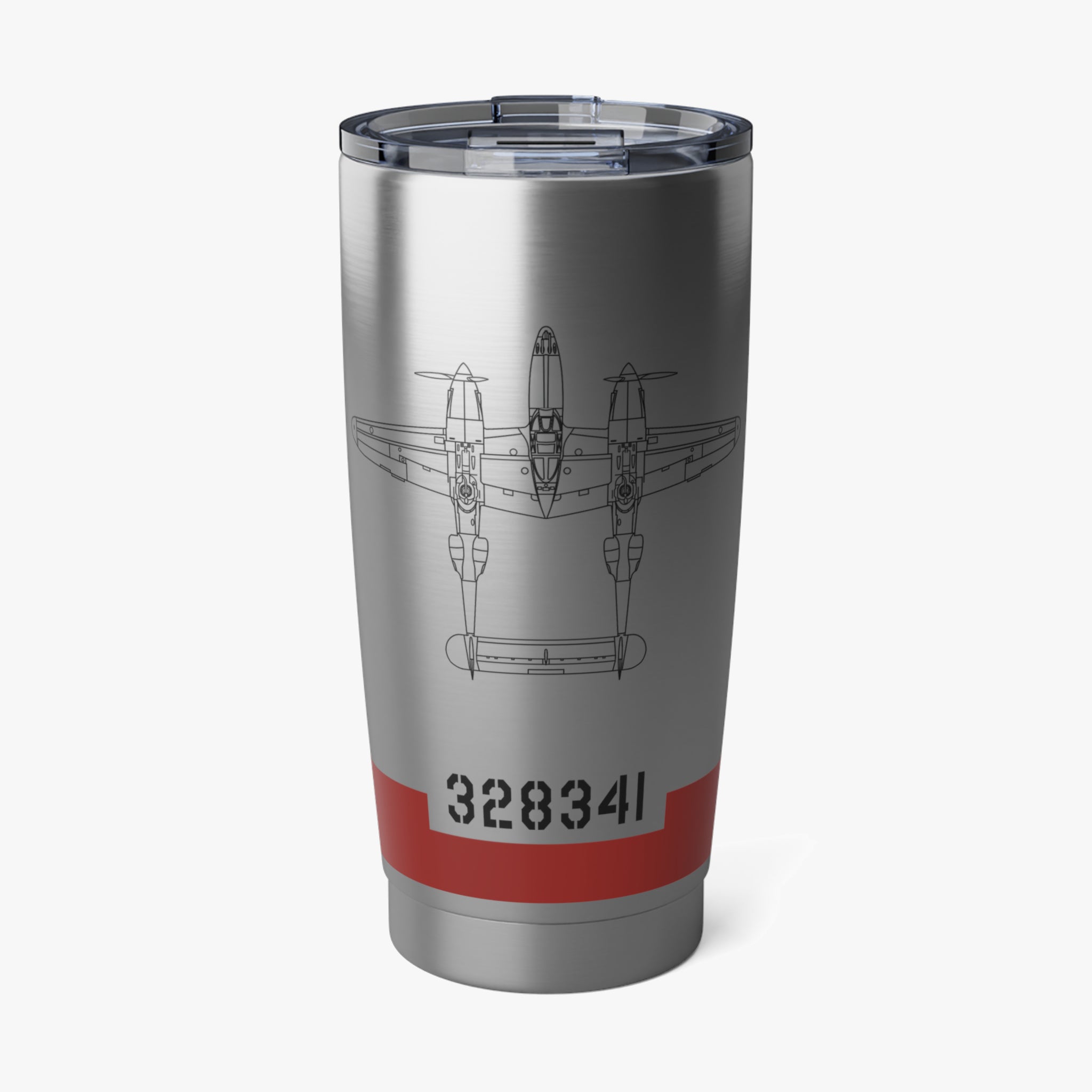 P-38 "SCAT III" Inspired 20oz (590ml) Stainless Steel Tumbler - I Love a Hangar