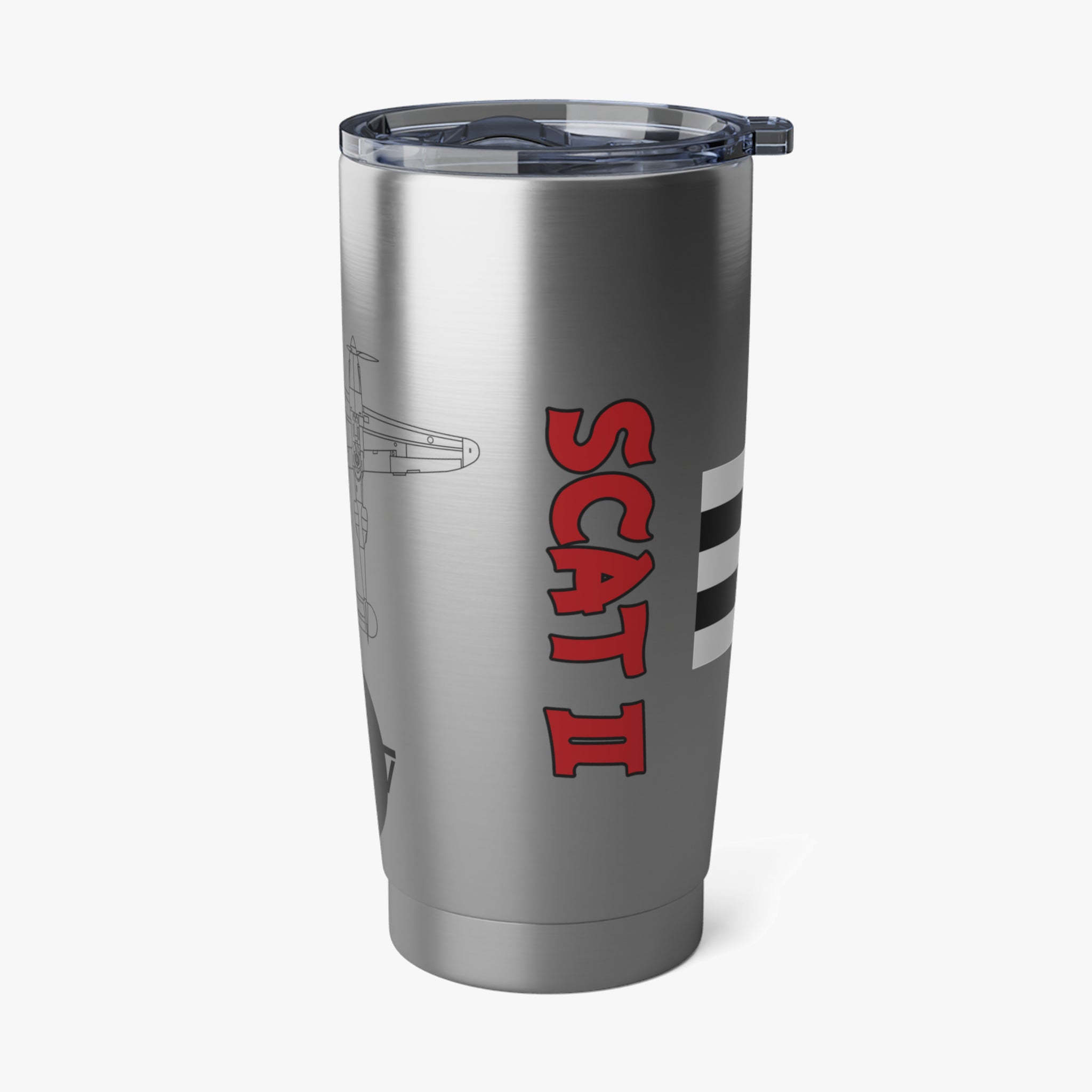 P-38 "SCAT II" Inspired 20oz (590ml) Stainless Steel Tumbler - I Love a Hangar