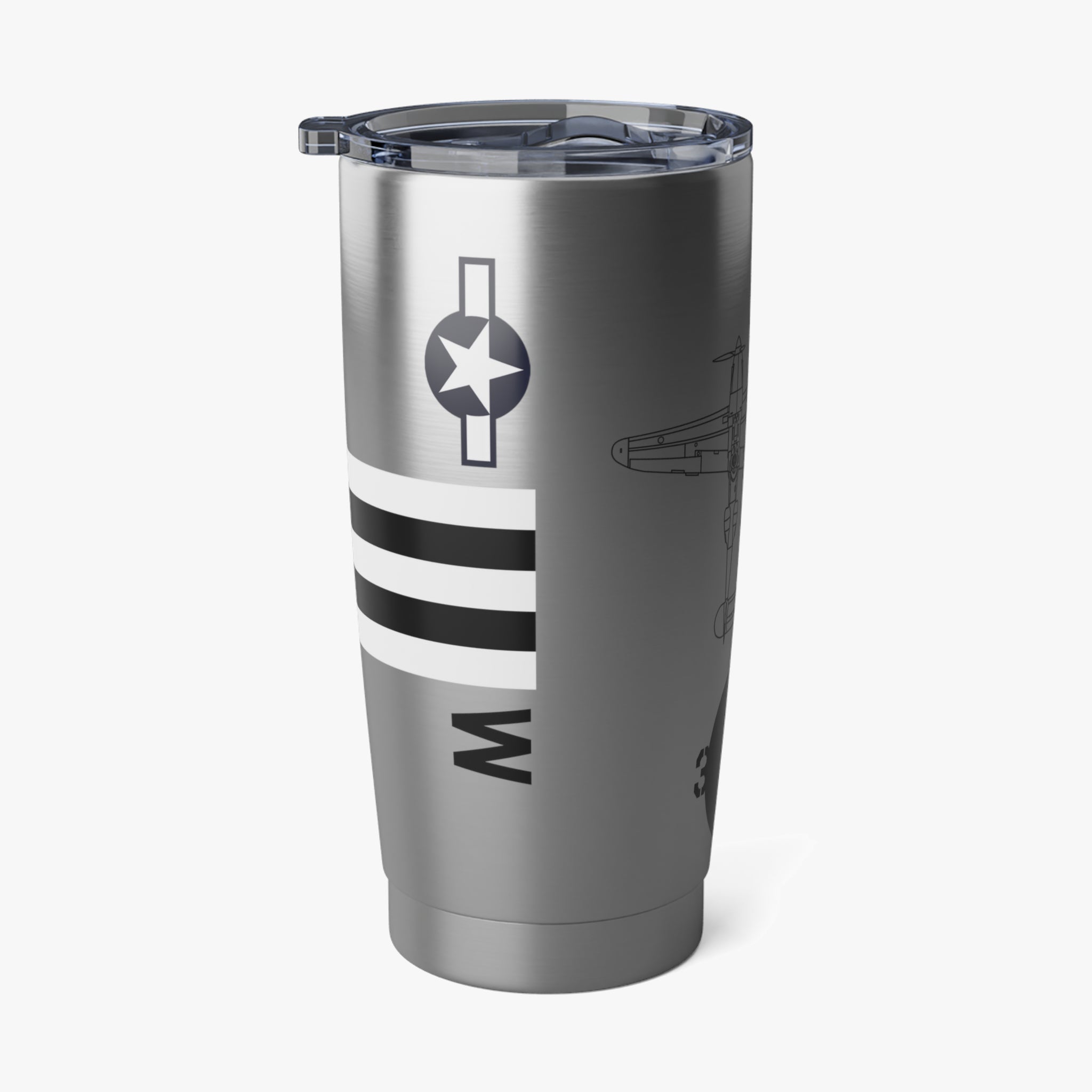 P-38 "SCAT II" Inspired 20oz (590ml) Stainless Steel Tumbler - I Love a Hangar
