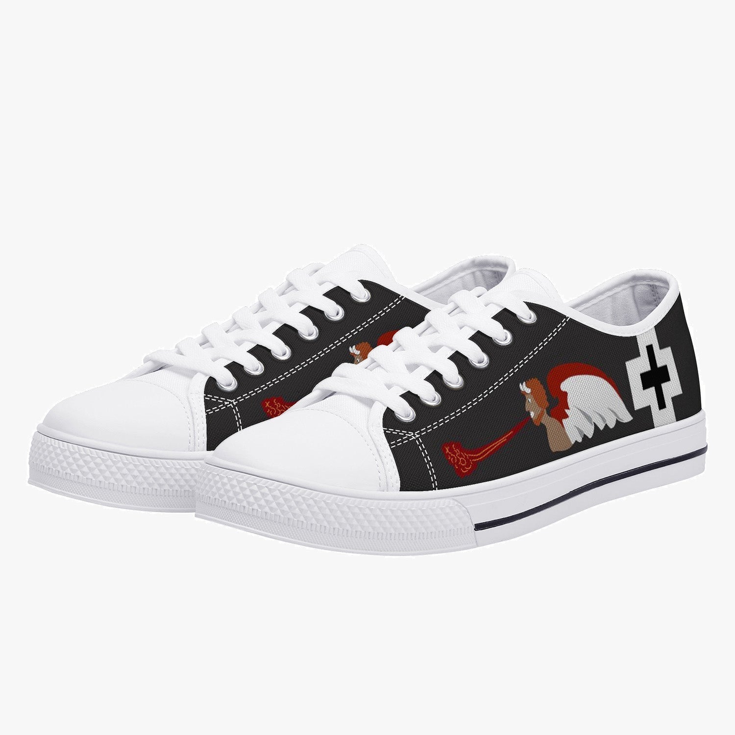 Fokker Dr.1 of Ltn. Josef Jacobs Low Top Canvas Shoes - I Love a Hangar