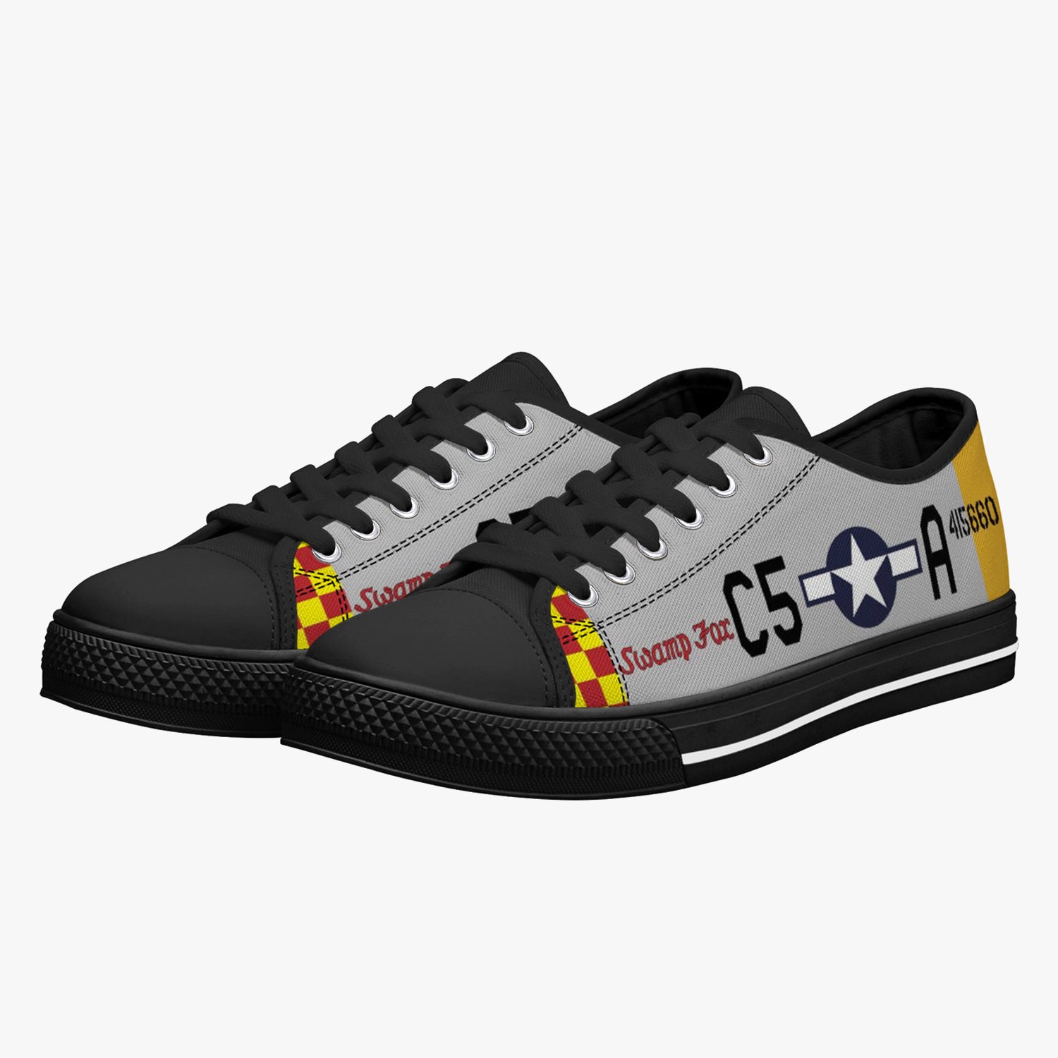 P-51 "Swamp Fox" Low Top Canvas Shoes - I Love a Hangar