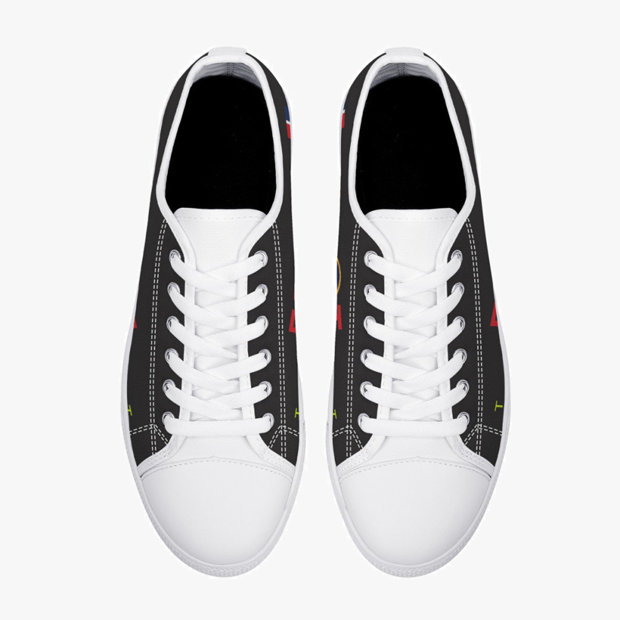 Lancaster "F2-T" Low Top Canvas Shoes (Black) - I Love a Hangar