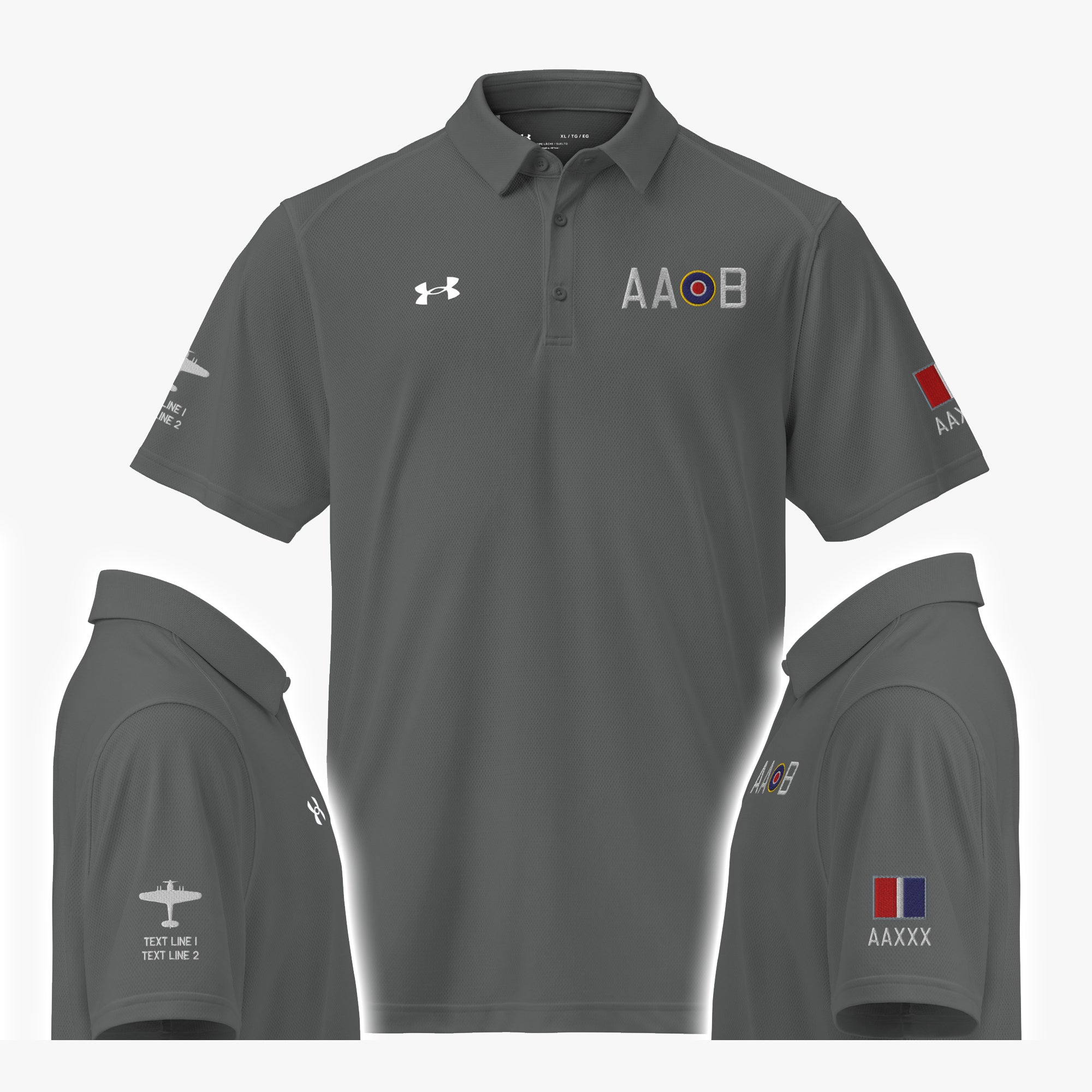 Custom RAF/RAAF Markings Under Armour® Men's Polo - I Love a Hangar