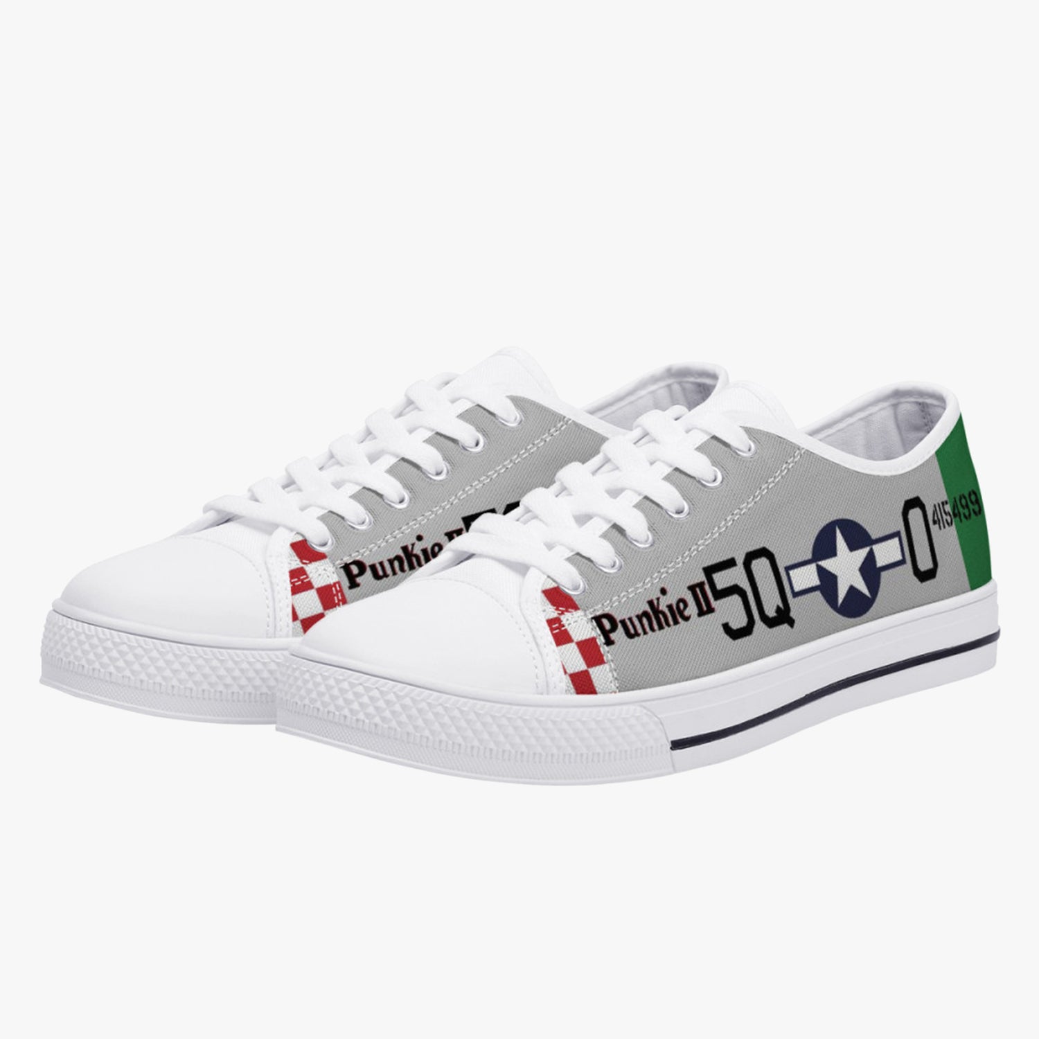P-51 "Punkie II" Low Top Canvas Shoes - I Love a Hangar