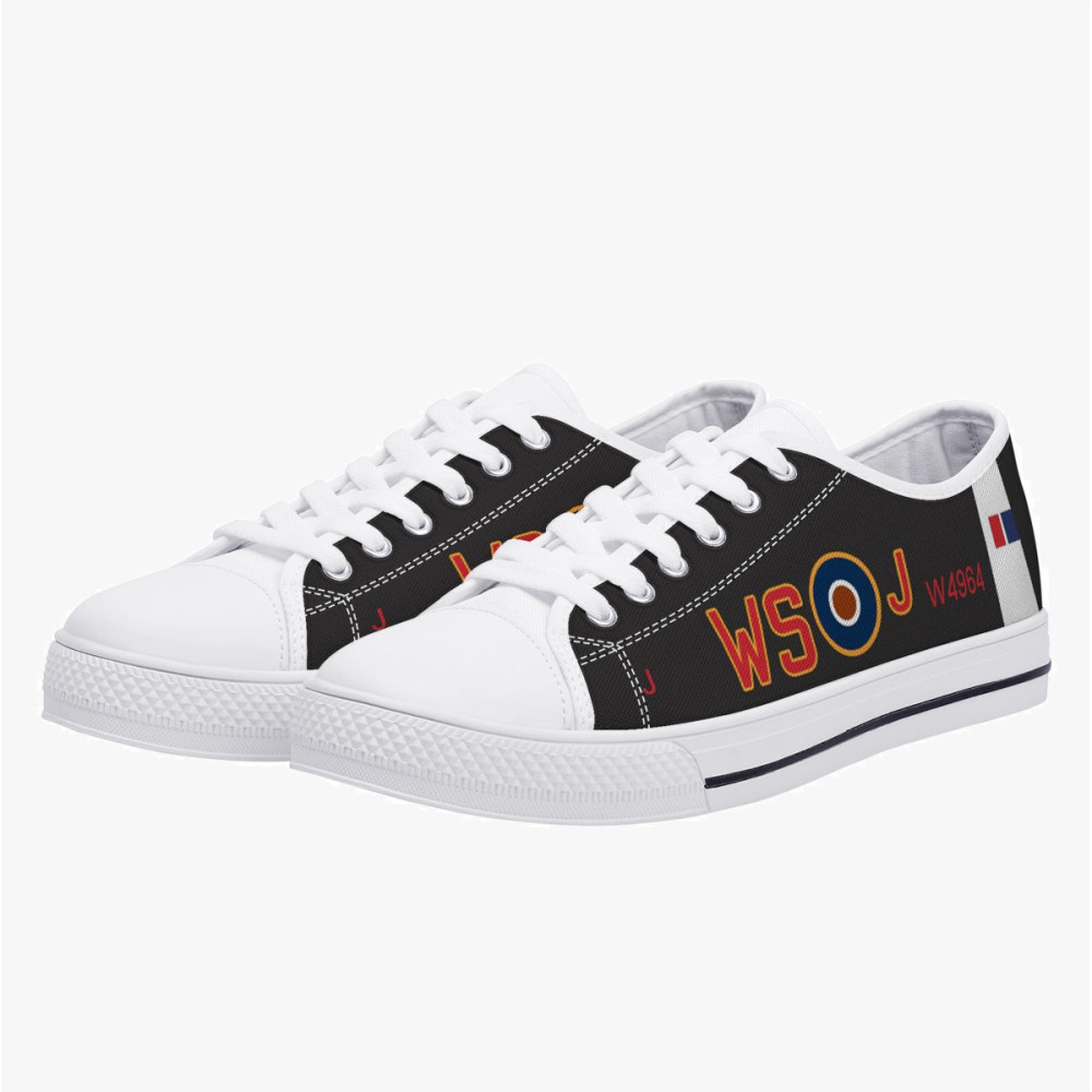 Lancaster "J for Johnnie" Low Top Canvas Shoes (Black) - I Love a Hangar