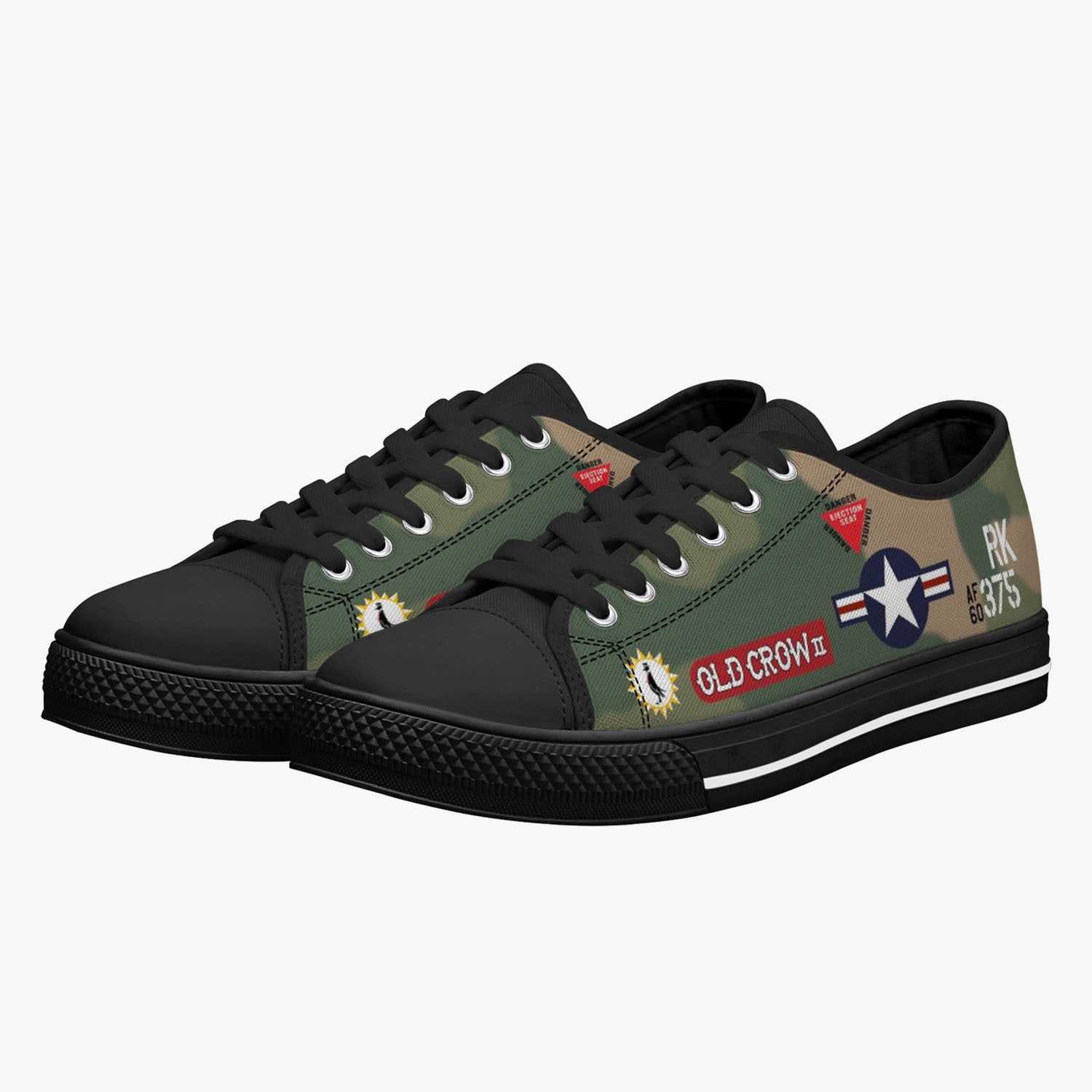 F-105 "Old Crow II" Low Top Canvas Shoes - I Love a Hangar