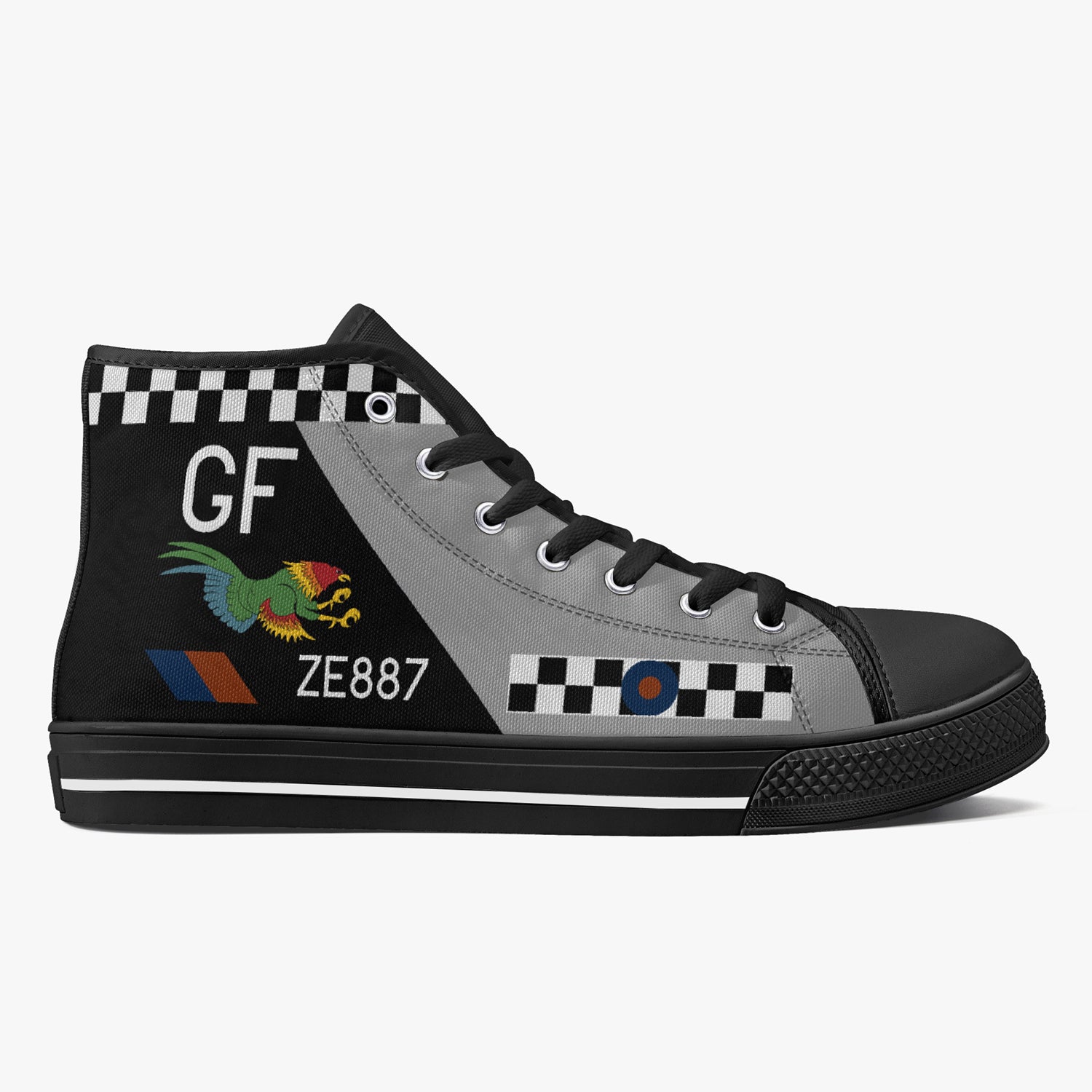No. 43 Squadron "The Fighting Cocks" High Top Canvas Shoes - I Love a Hangar