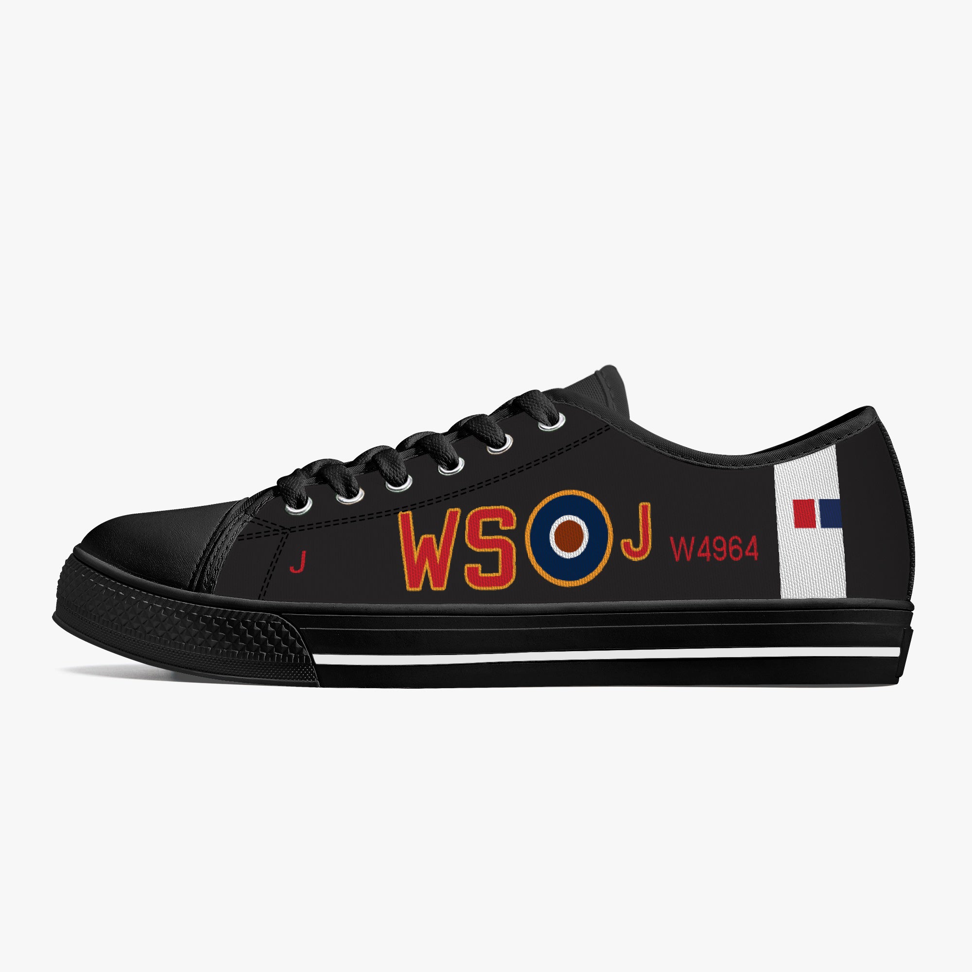 Lancaster "J for Johnnie" Low Top Canvas Shoes (Black) - I Love a Hangar