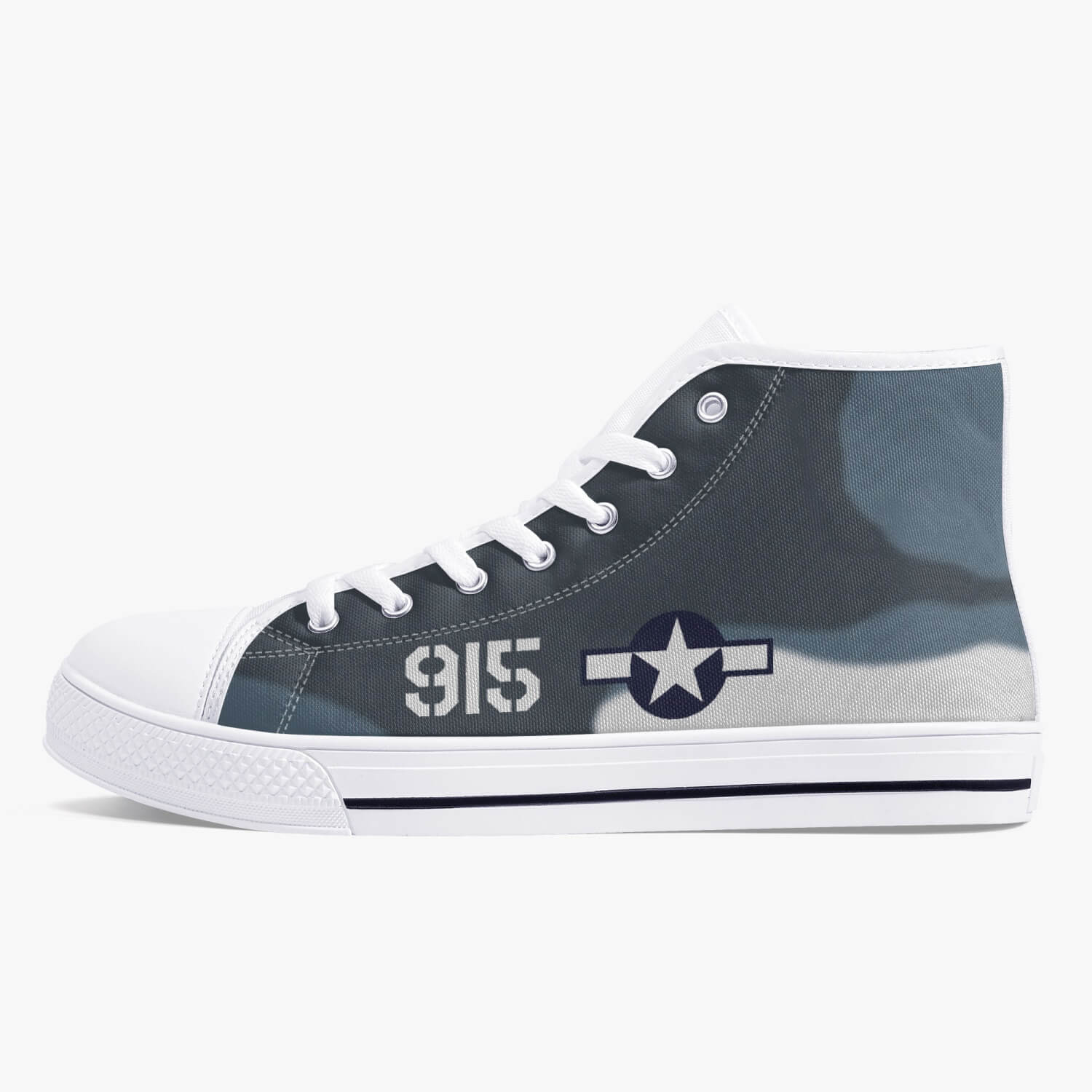 F4U Corsair #915 High Top Canvas Shoes - I Love a Hangar