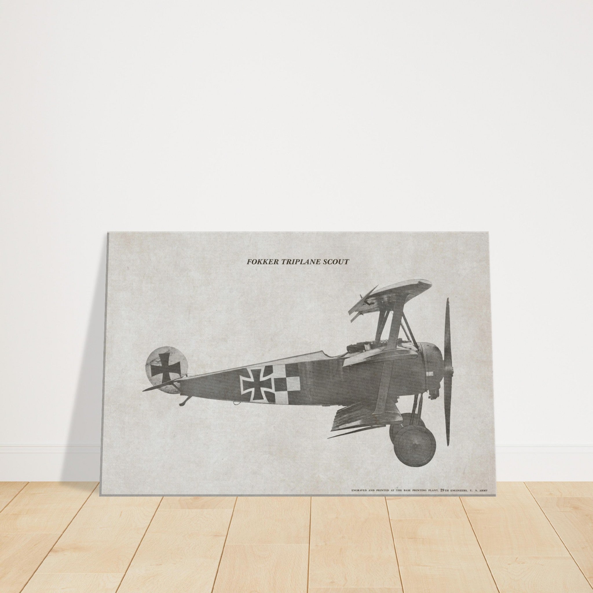Fokker Triplane Scount Side View Canvas - I Love a Hangar