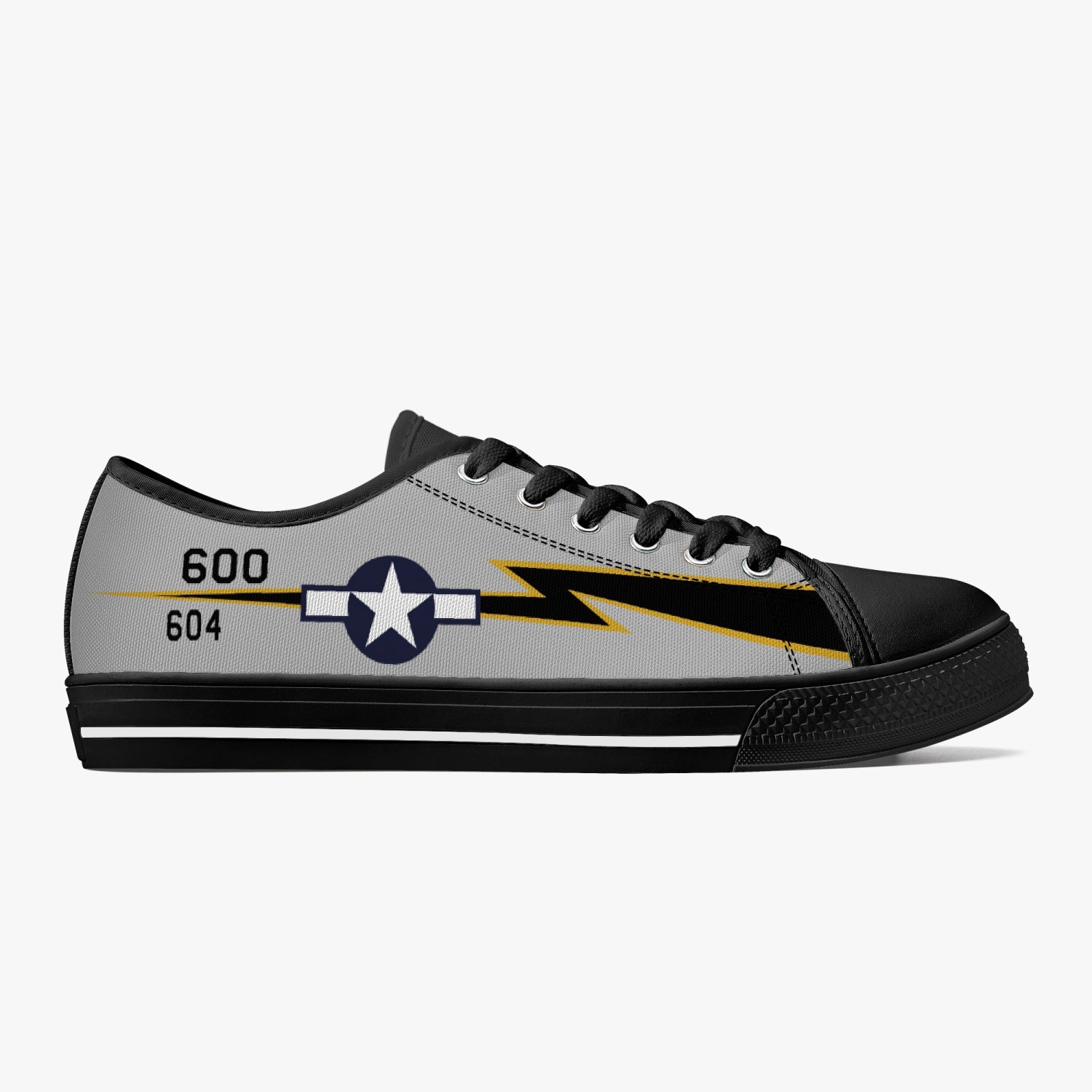 P-51 of Lt Col Edward McComas Low Top Canvas Shoes - I Love a Hangar