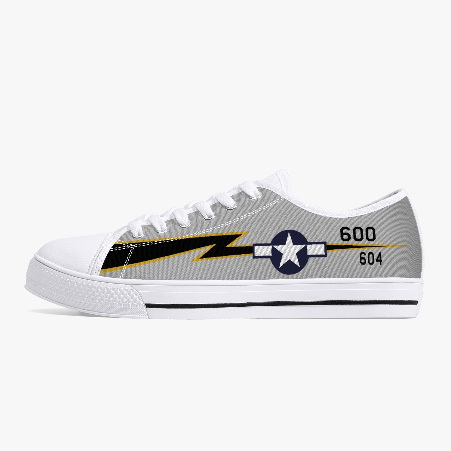 P-51 of Lt Col Edward McComas Low Top Canvas Shoes - I Love a Hangar