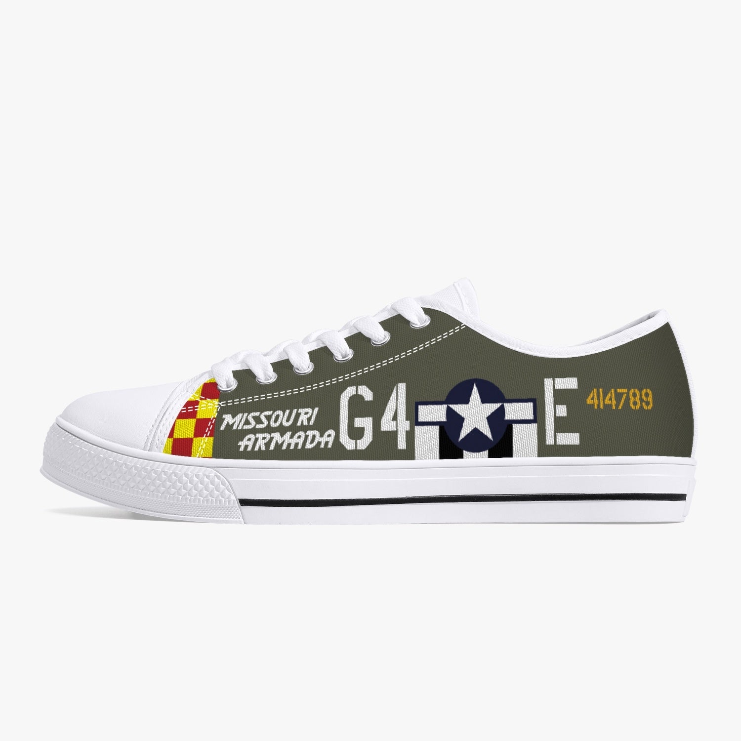 P-51 "Missouri Armada" Low Top Canvas Shoes - I Love a Hangar
