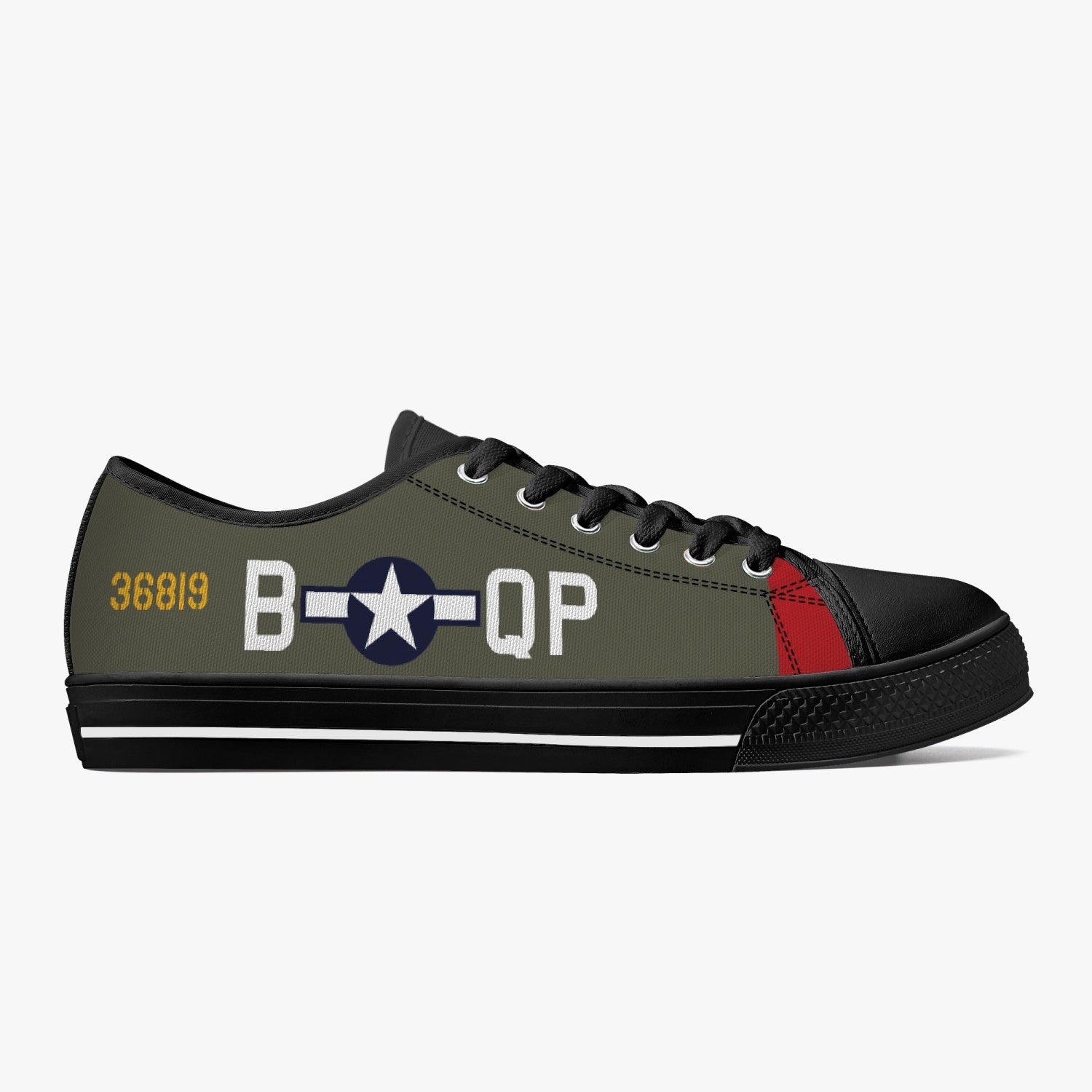 P-51 "Boise Bee" Low Top Canvas Shoes - I Love a Hangar
