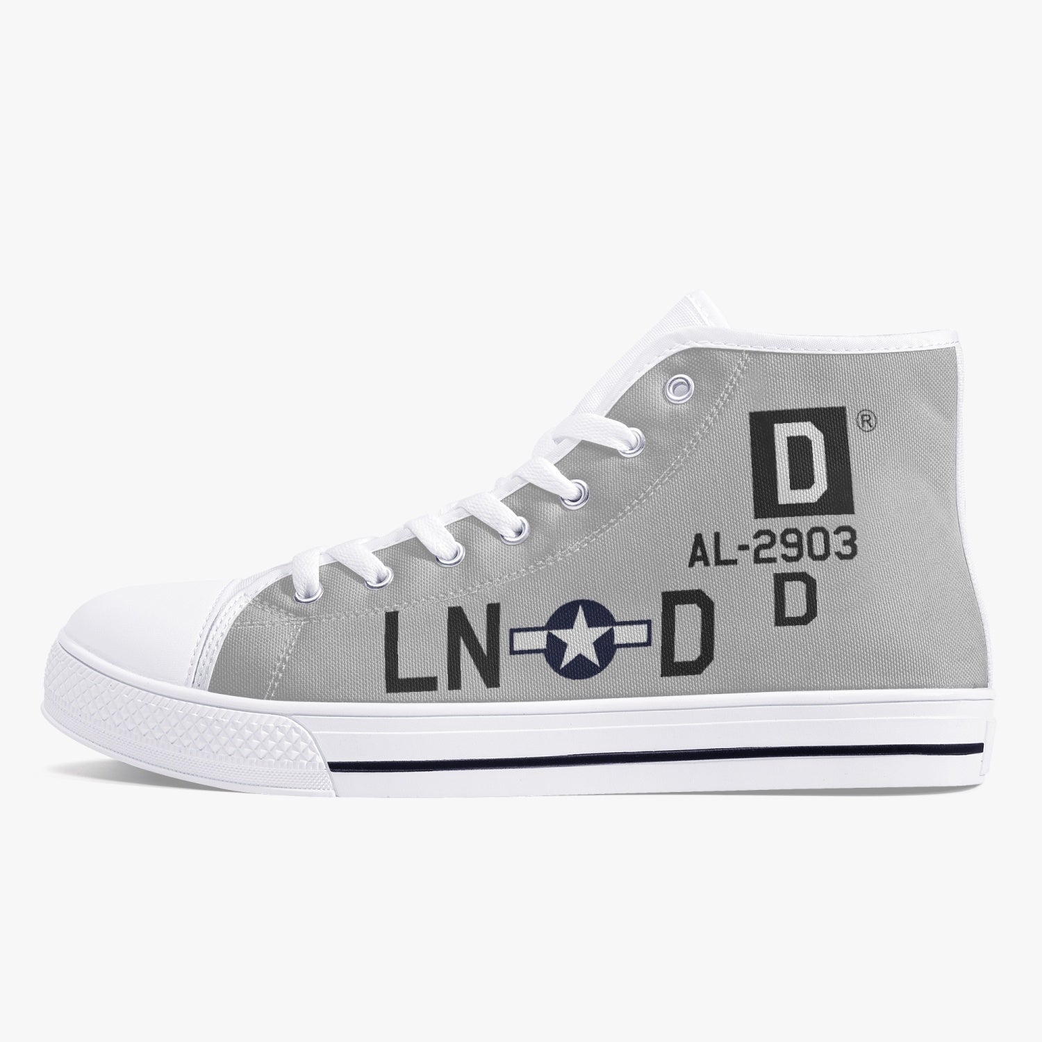 B-17 "LN-D" (AL-2903) Men's High Top Canvas Shoes - I Love a Hangar