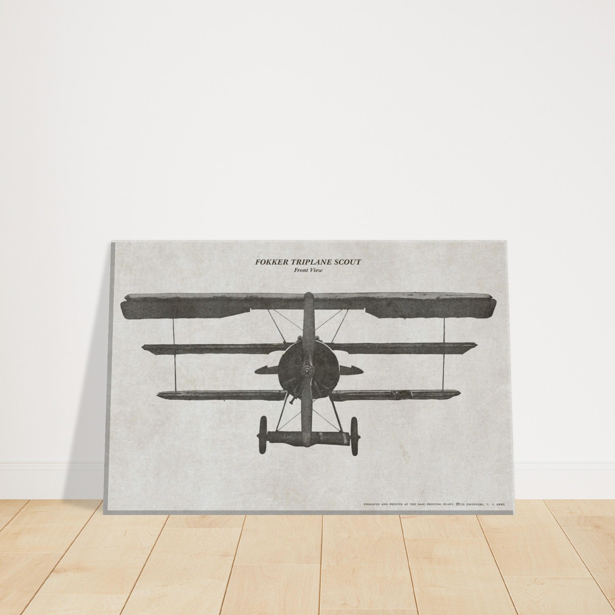 Fokker Triplane Scount Front View Canvas - I Love a Hangar
