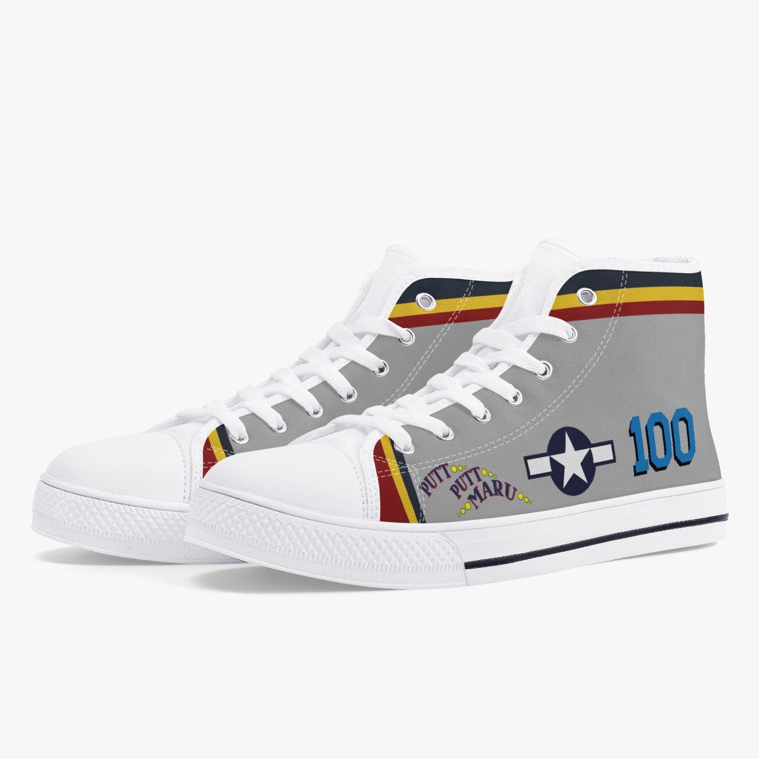 P-38 "Putt Putt Maru" High Top Canvas Shoes - I Love a Hangar