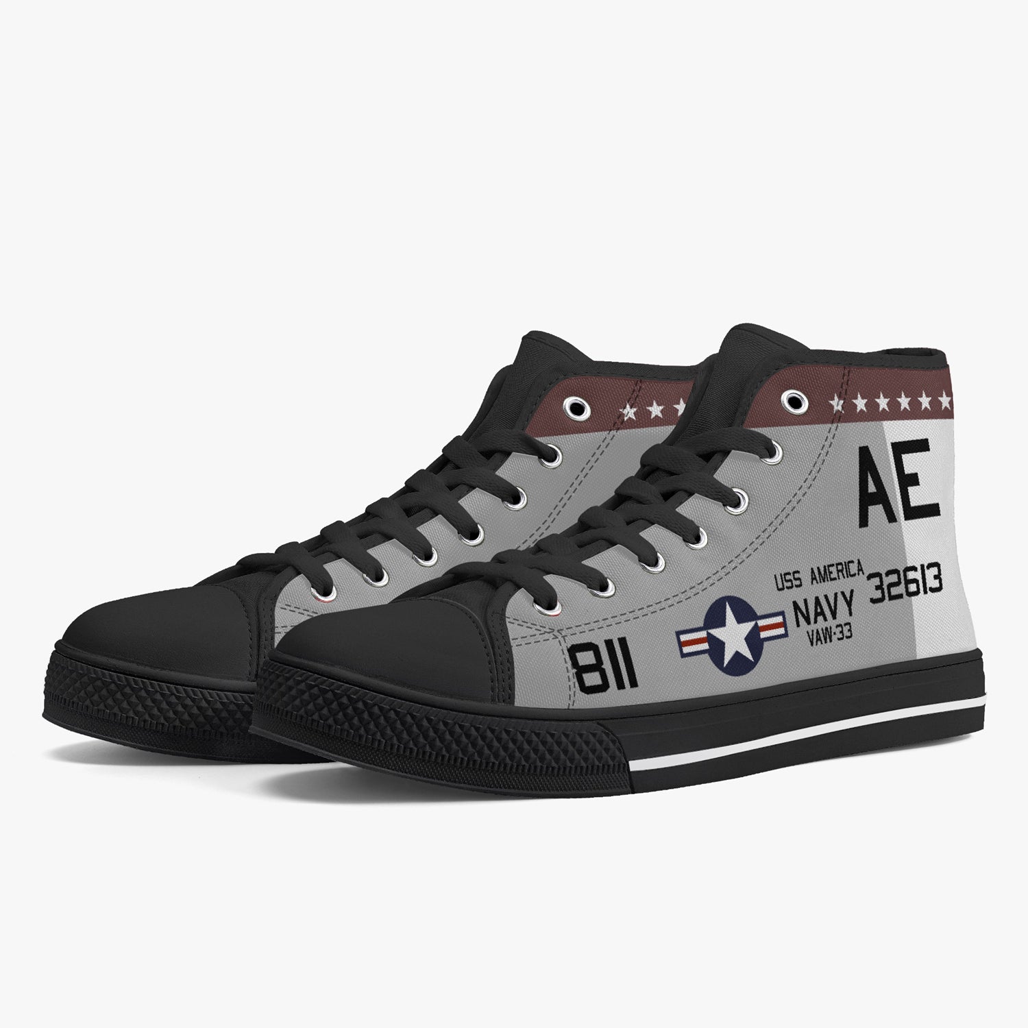 VAW-33 "Nighthawks" High Top Canvas Shoes - I Love a Hangar