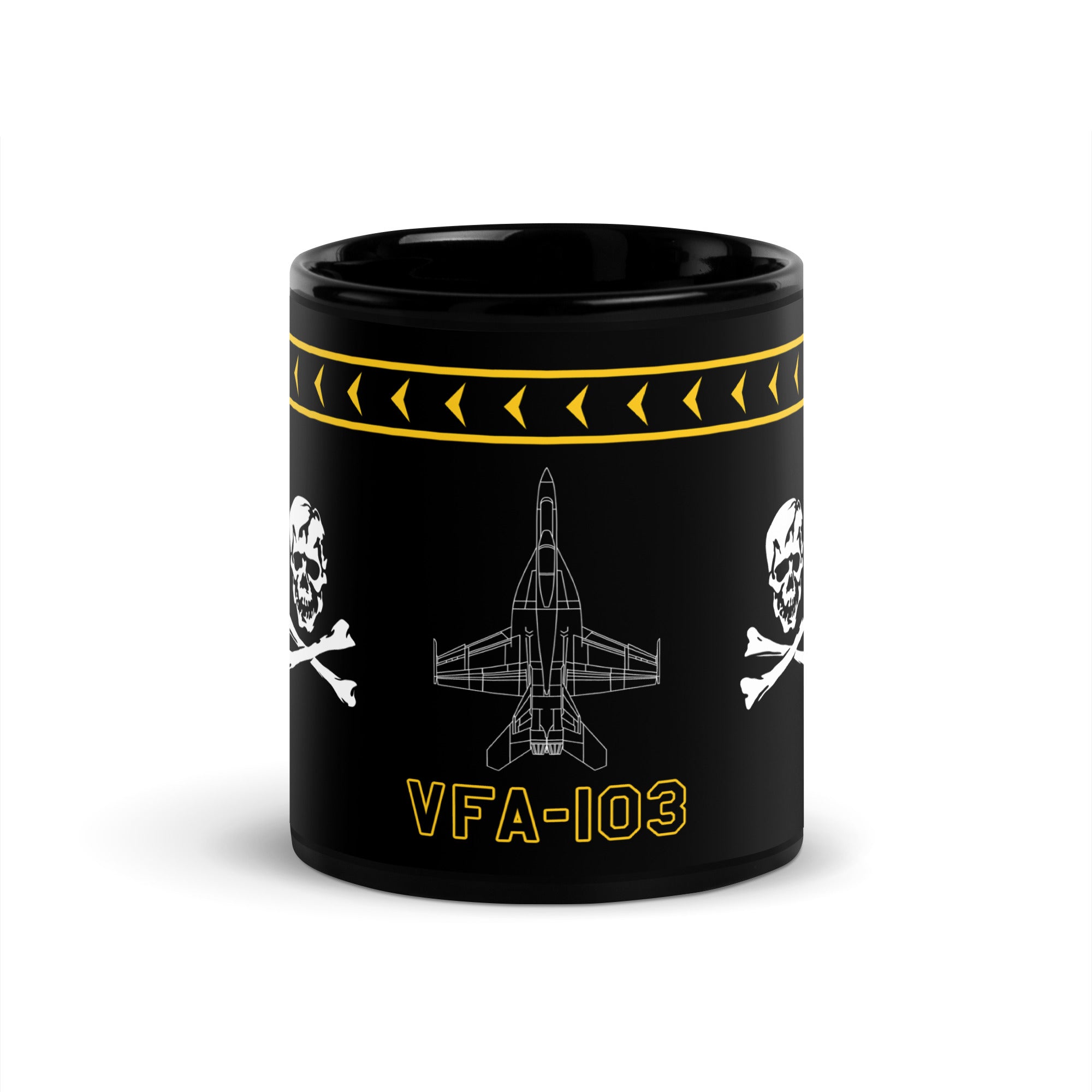 VFA-103 "Jolly Rogers" Black Glossy Mug - I Love a Hangar