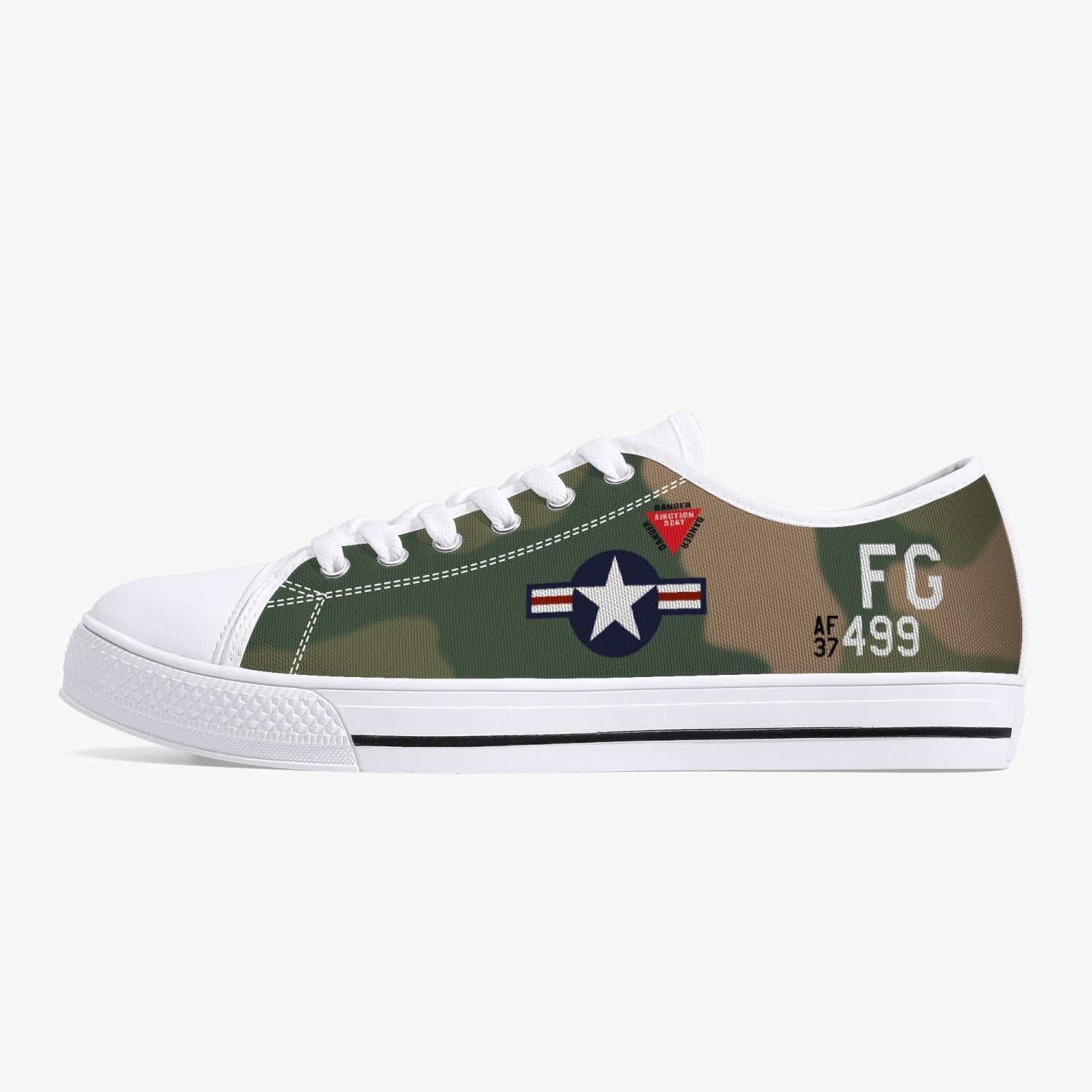 F-4 Phantom II of Daniel "Chappie" James Jr Low Top Canvas Shoes - I Love a Hangar