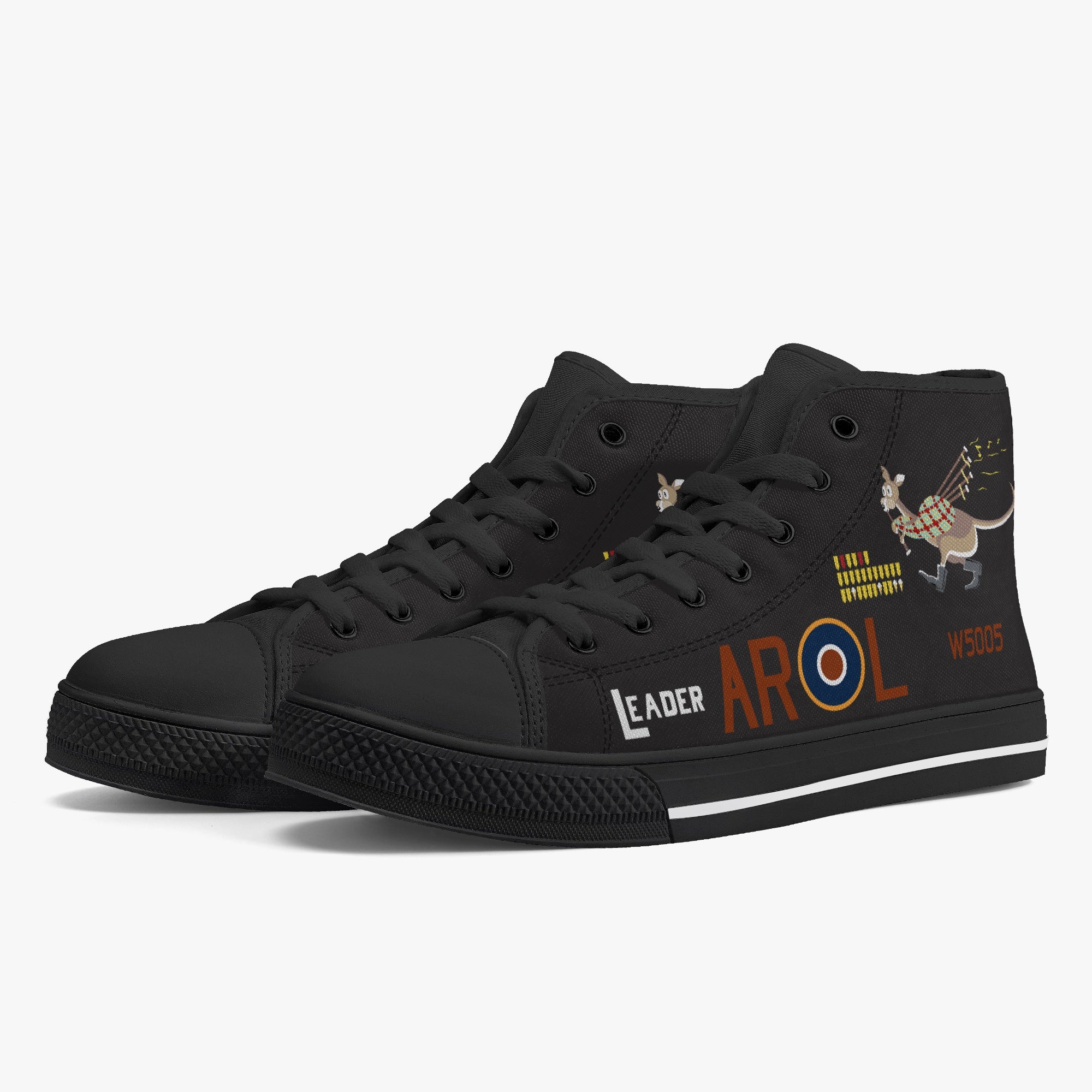 Lancaster "L for Leader" High Top Canvas Shoes (Black) - I Love a Hangar