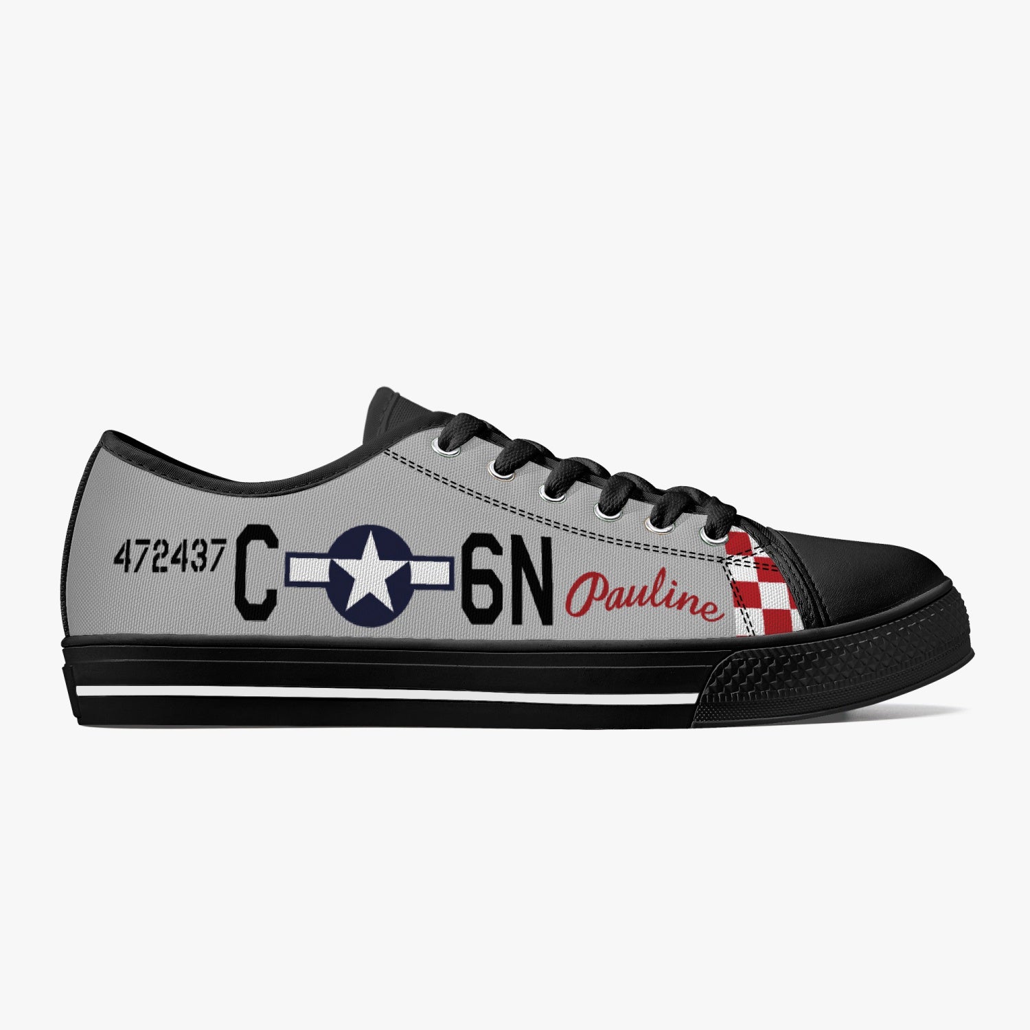 P-51 "Pauline" Low Top Canvas Shoes - I Love a Hangar