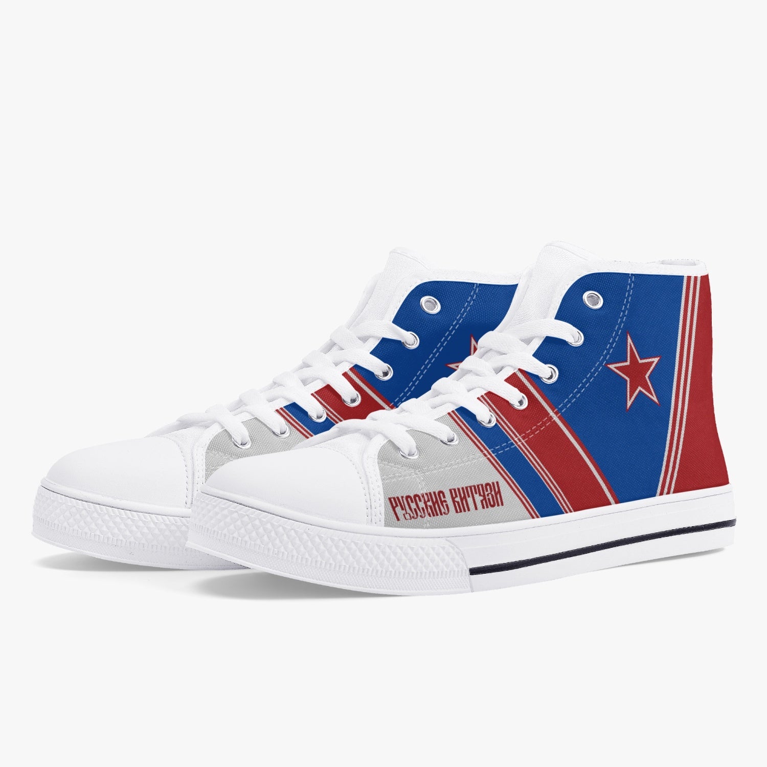 Su-27 "Russian Knights" High Top Canvas Shoes - I Love a Hangar