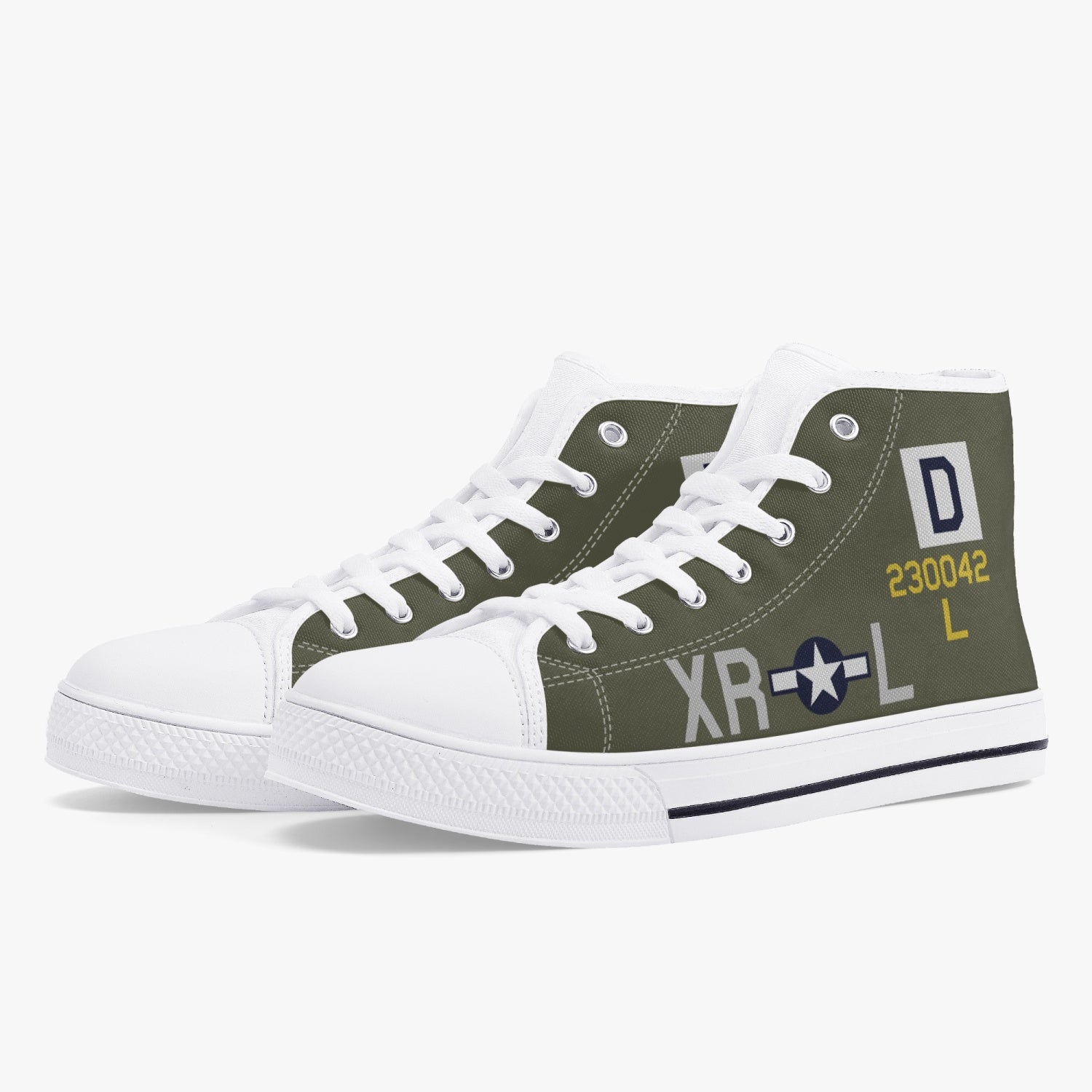 B-17 "XR-L" (230042) Women's High Top Canvas Shoes - I Love a Hangar
