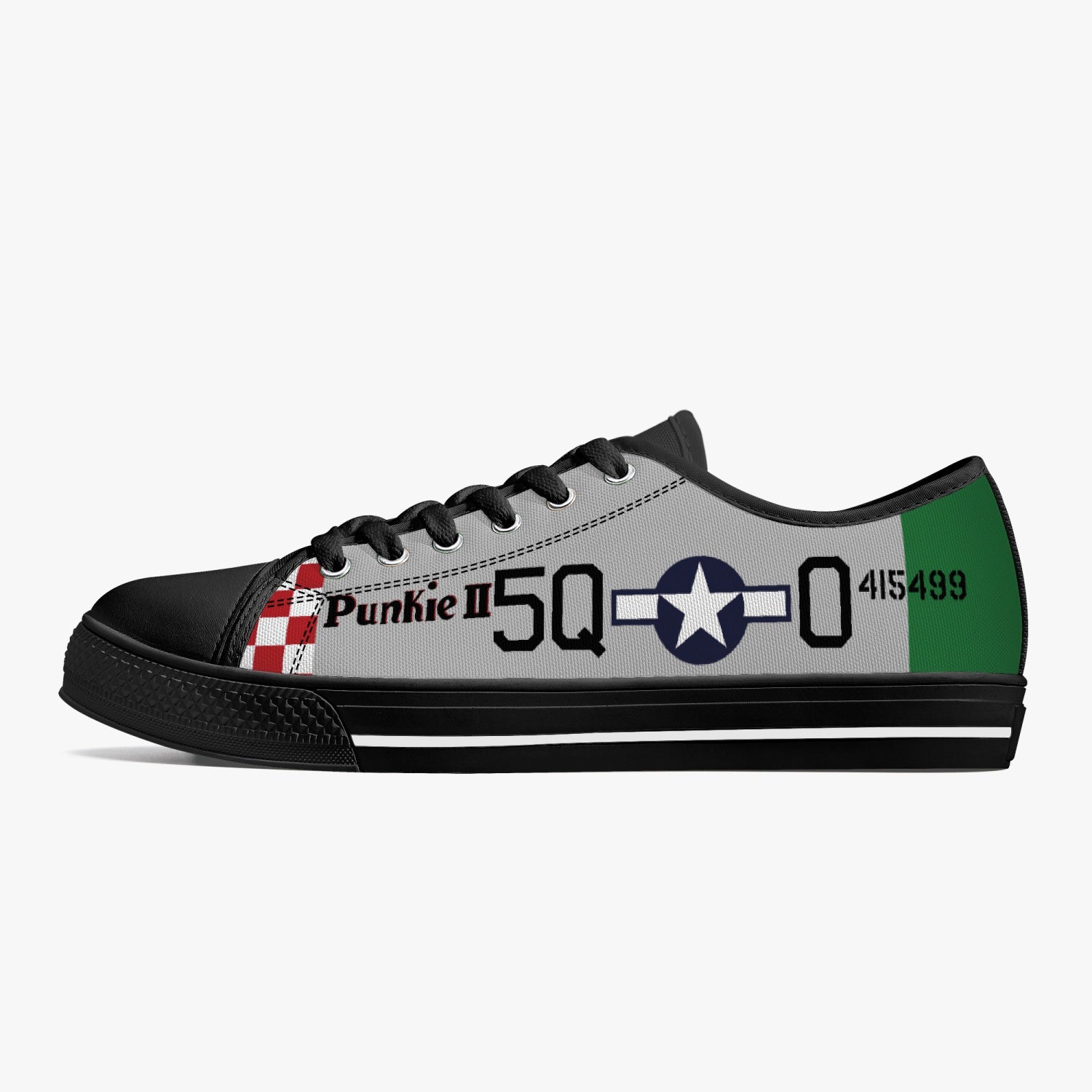P-51 "Punkie II" Low Top Canvas Shoes - I Love a Hangar