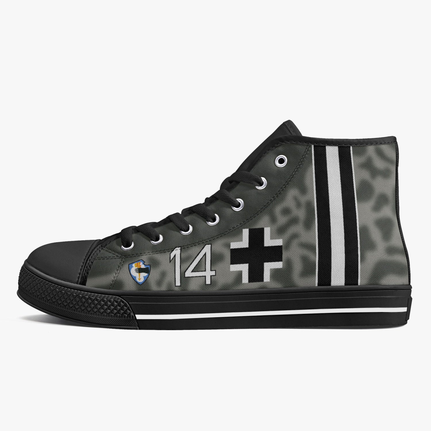 Fw-190 "White 14" High Top Canvas Shoes - I Love a Hangar