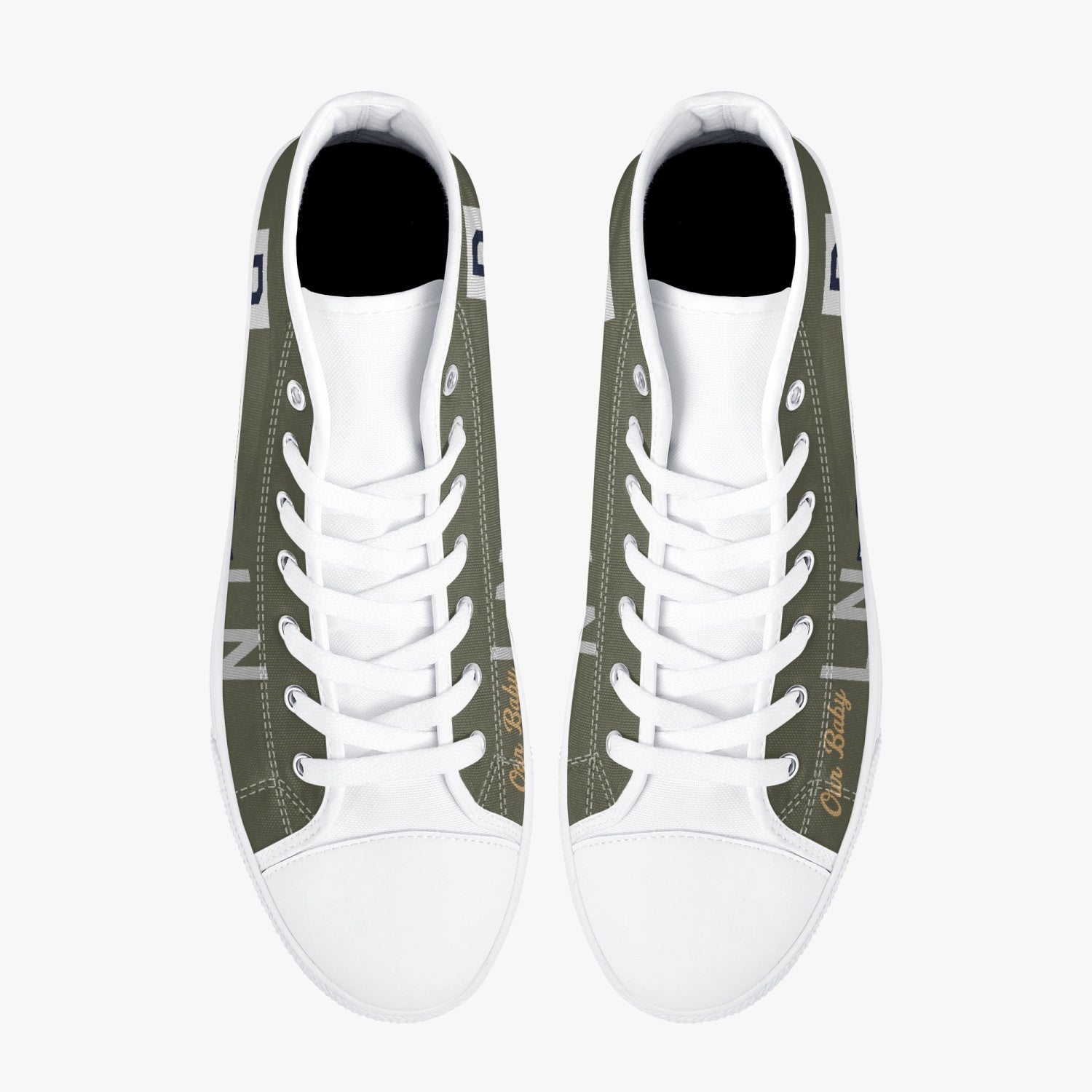 B-17 "LN-R" (23233) Women's High Top Canvas Shoes - I Love a Hangar