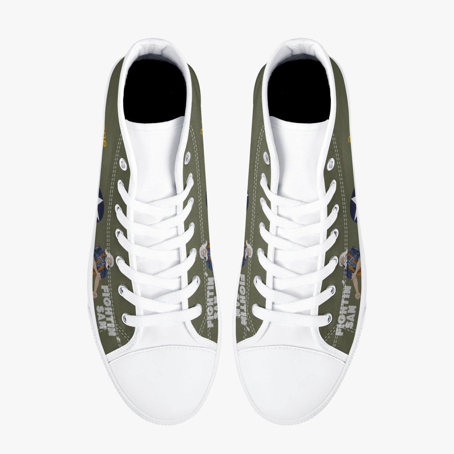 B-24 "Fightin' Sam" High Top Canvas Shoes - I Love a Hangar