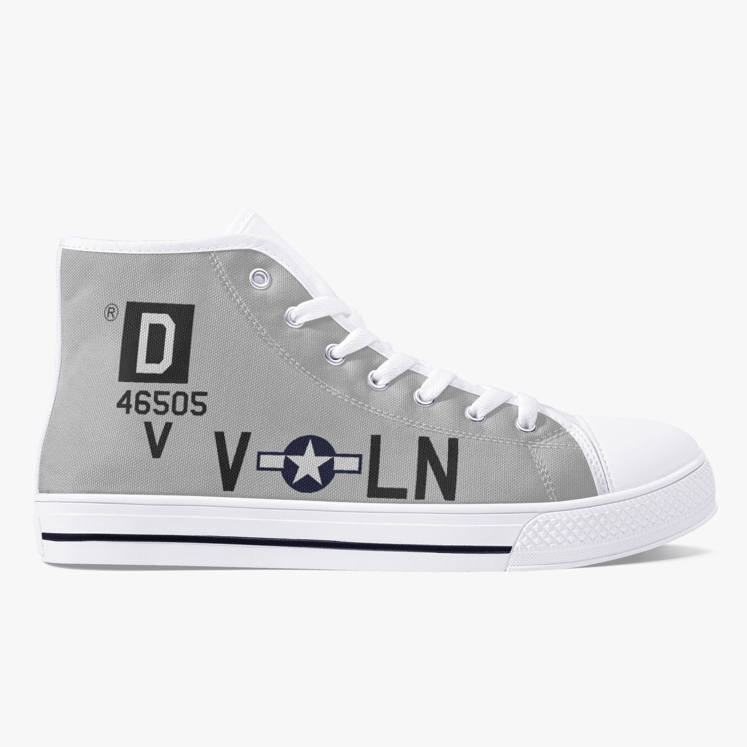 B-17 "LN-V" (46505) Women's High Top Canvas Shoes - I Love a Hangar