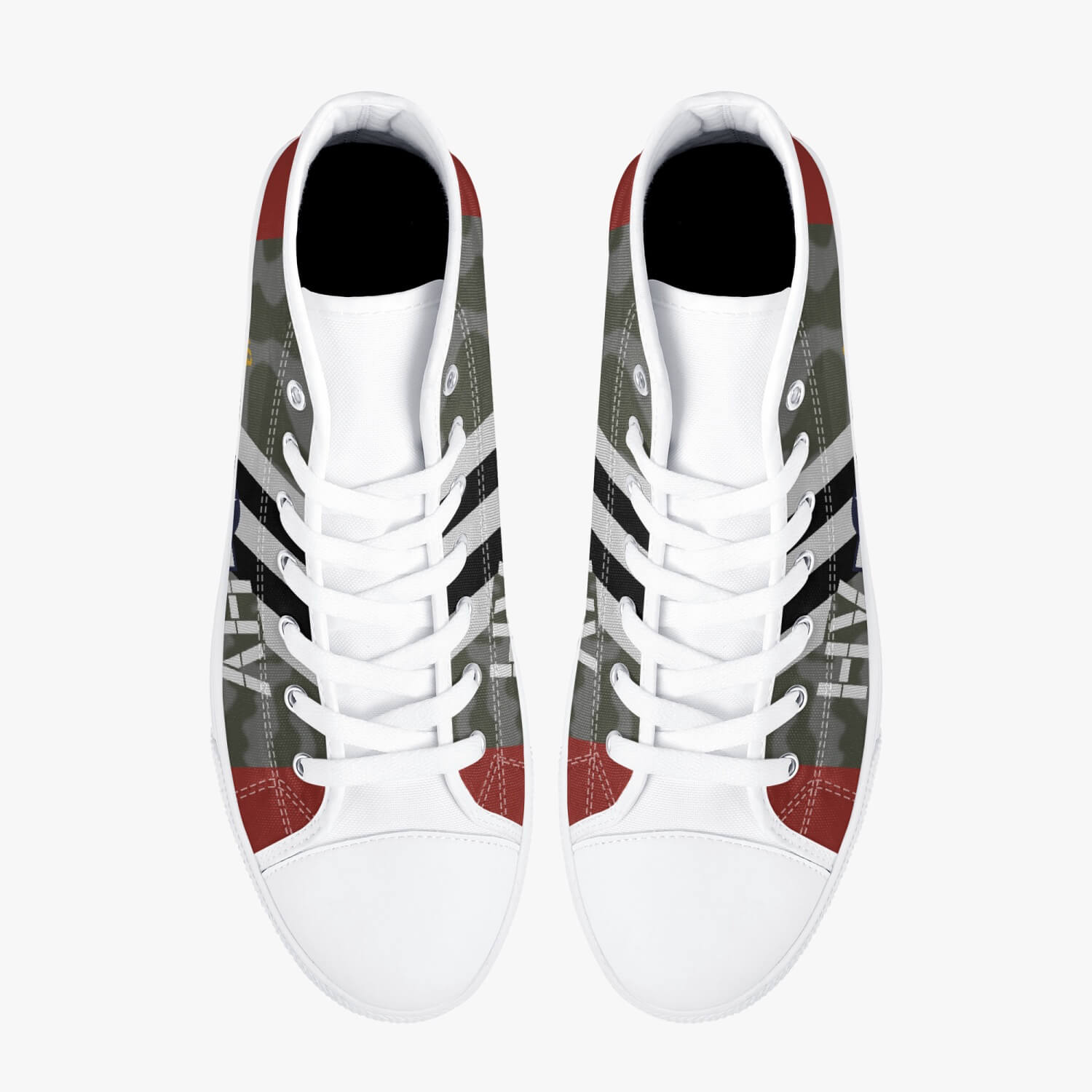 P-47 "HV-A" of Francis "Gabby" Gabreski High Top Canvas Shoes - I Love a Hangar