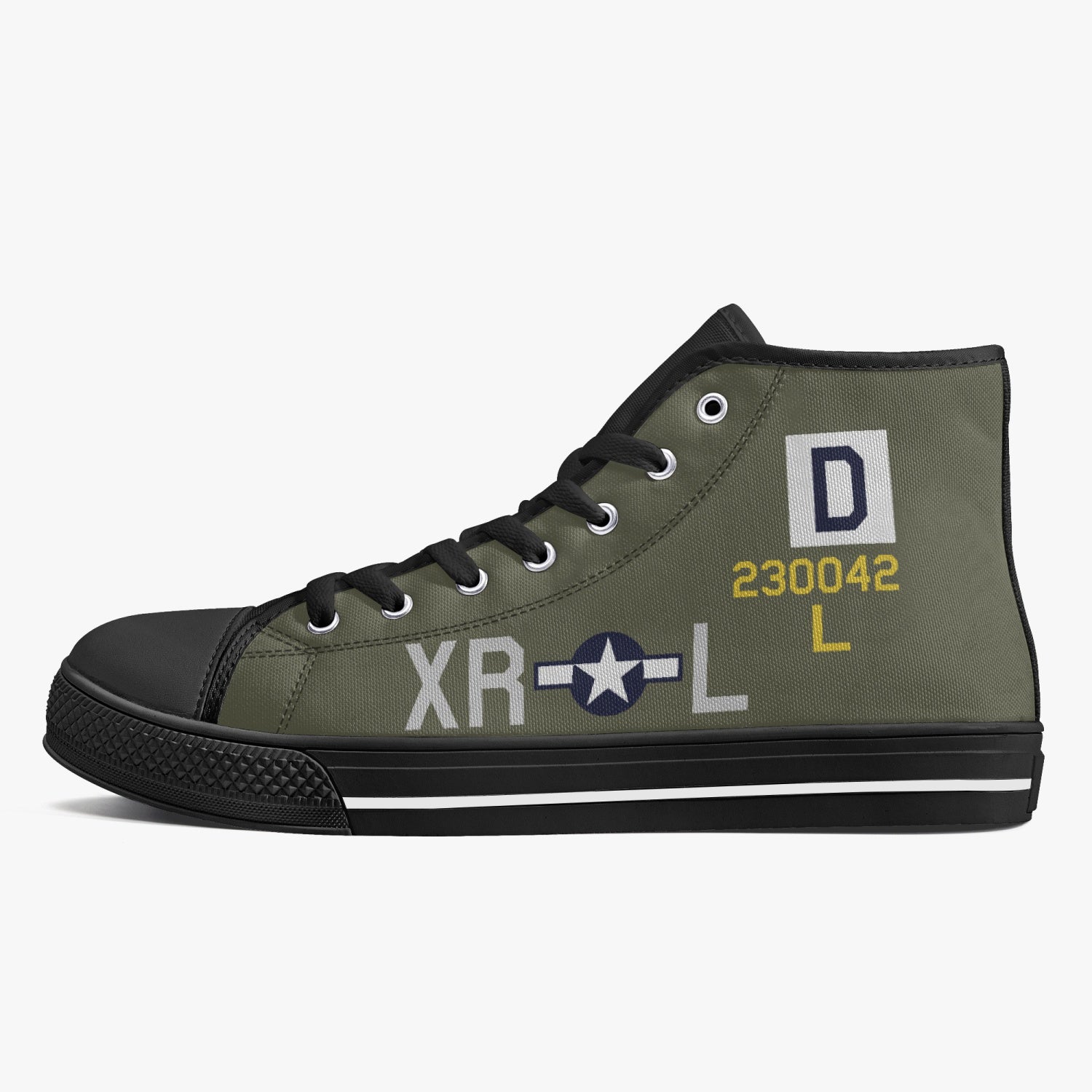 B-17 "XR-L" (230042) Women's High Top Canvas Shoes - I Love a Hangar