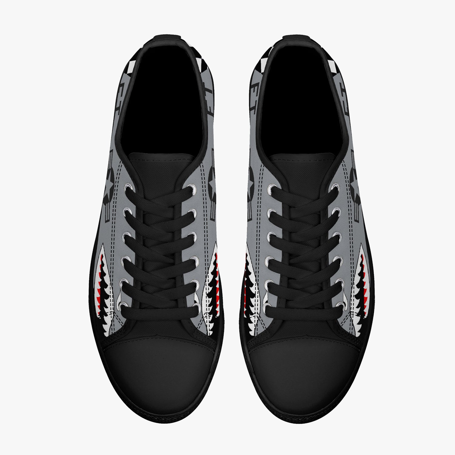 A-10 "Tigers Sharks" Low Top Canvas Shoes - I Love a Hangar
