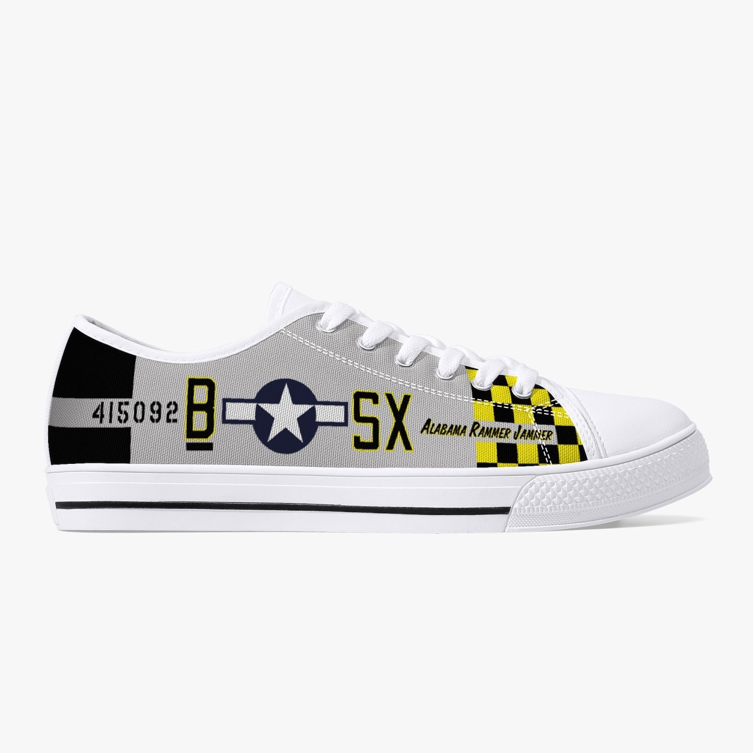P-51 "Alabama Rammer Jammer" Low Top Canvas Shoes - I Love a Hangar