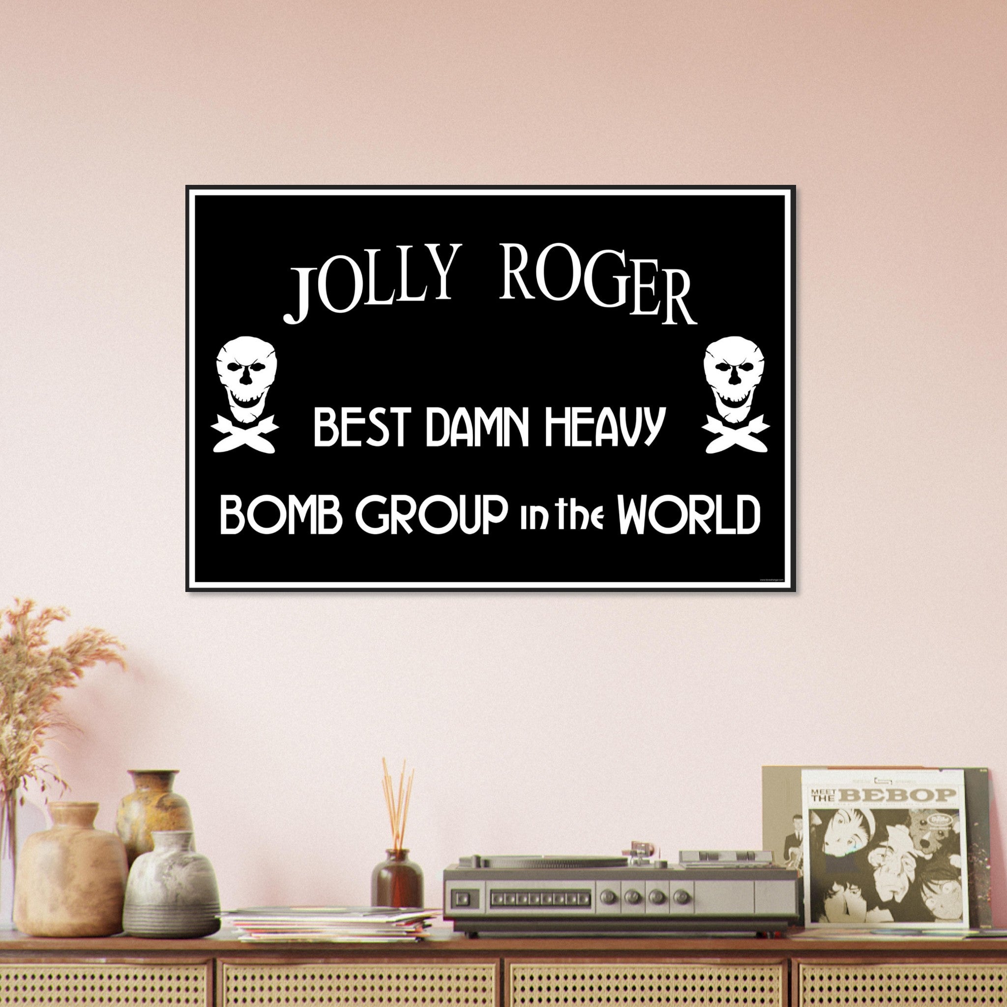 "Jolly Roger - Best Damn Heavy Bomb Group in the World" Aluminum Print - I Love a Hangar
